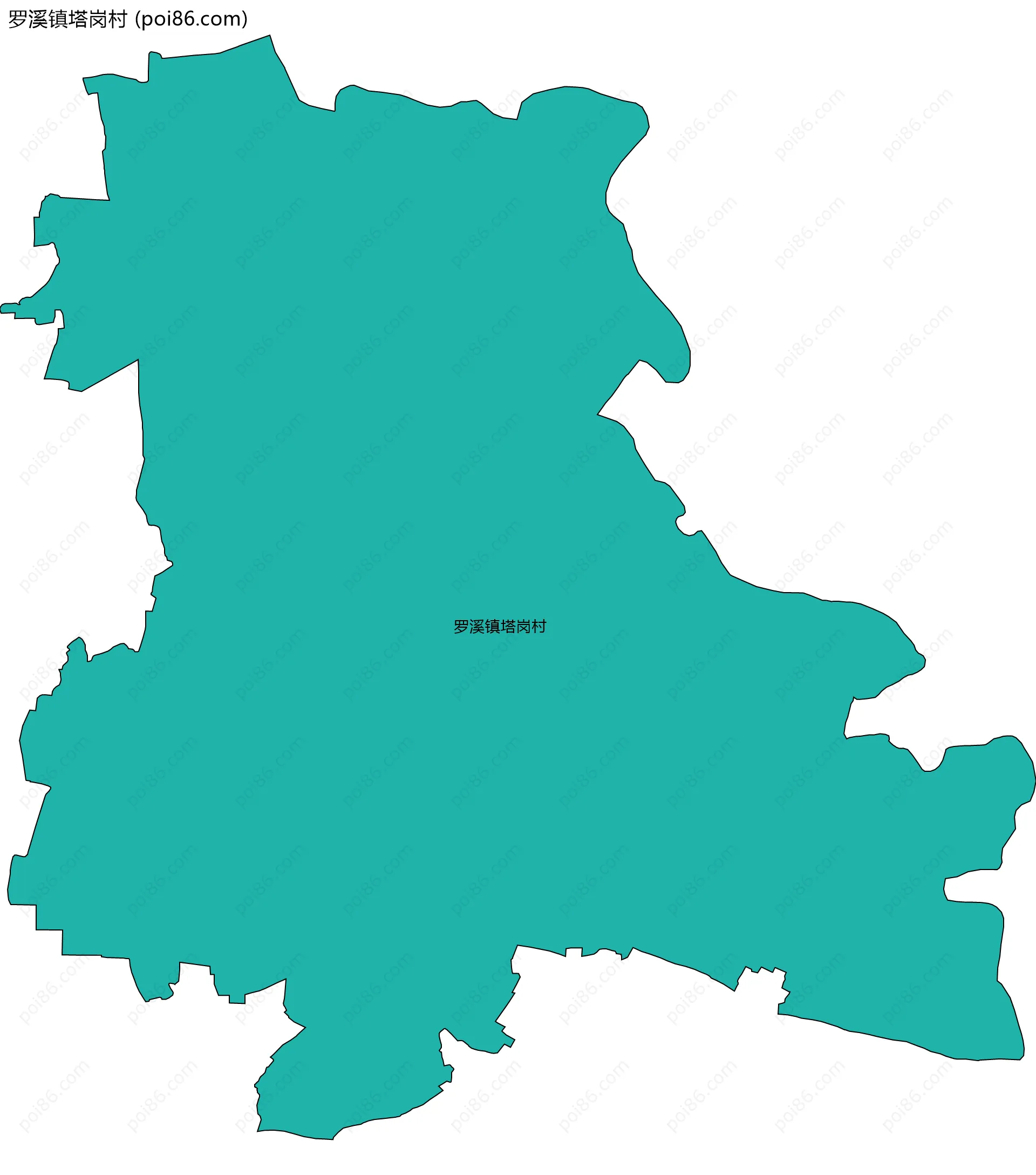 罗溪镇塔岗村边界地图