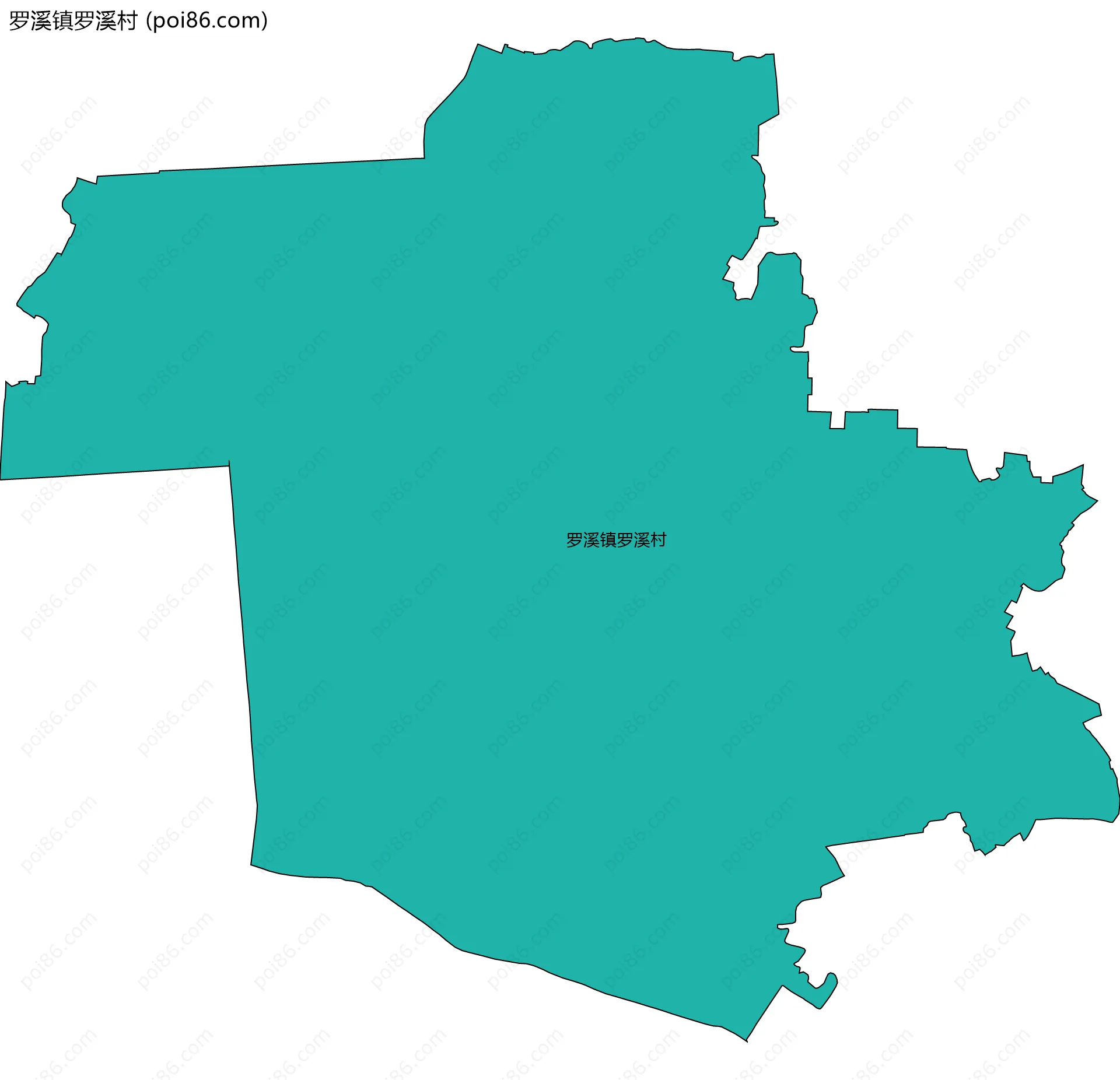 罗溪镇罗溪村边界地图