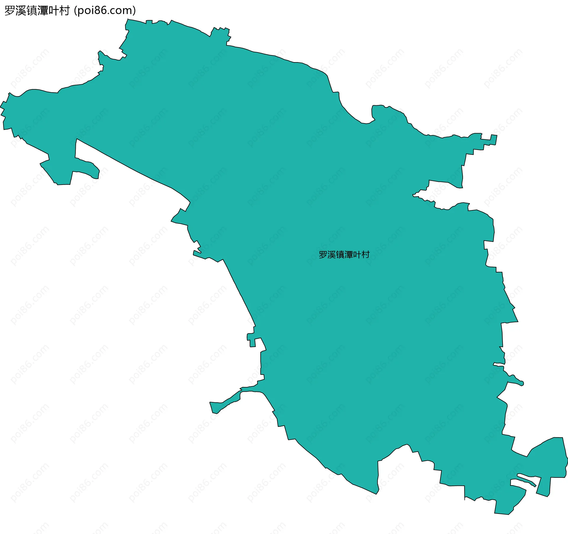 罗溪镇潭叶村边界地图