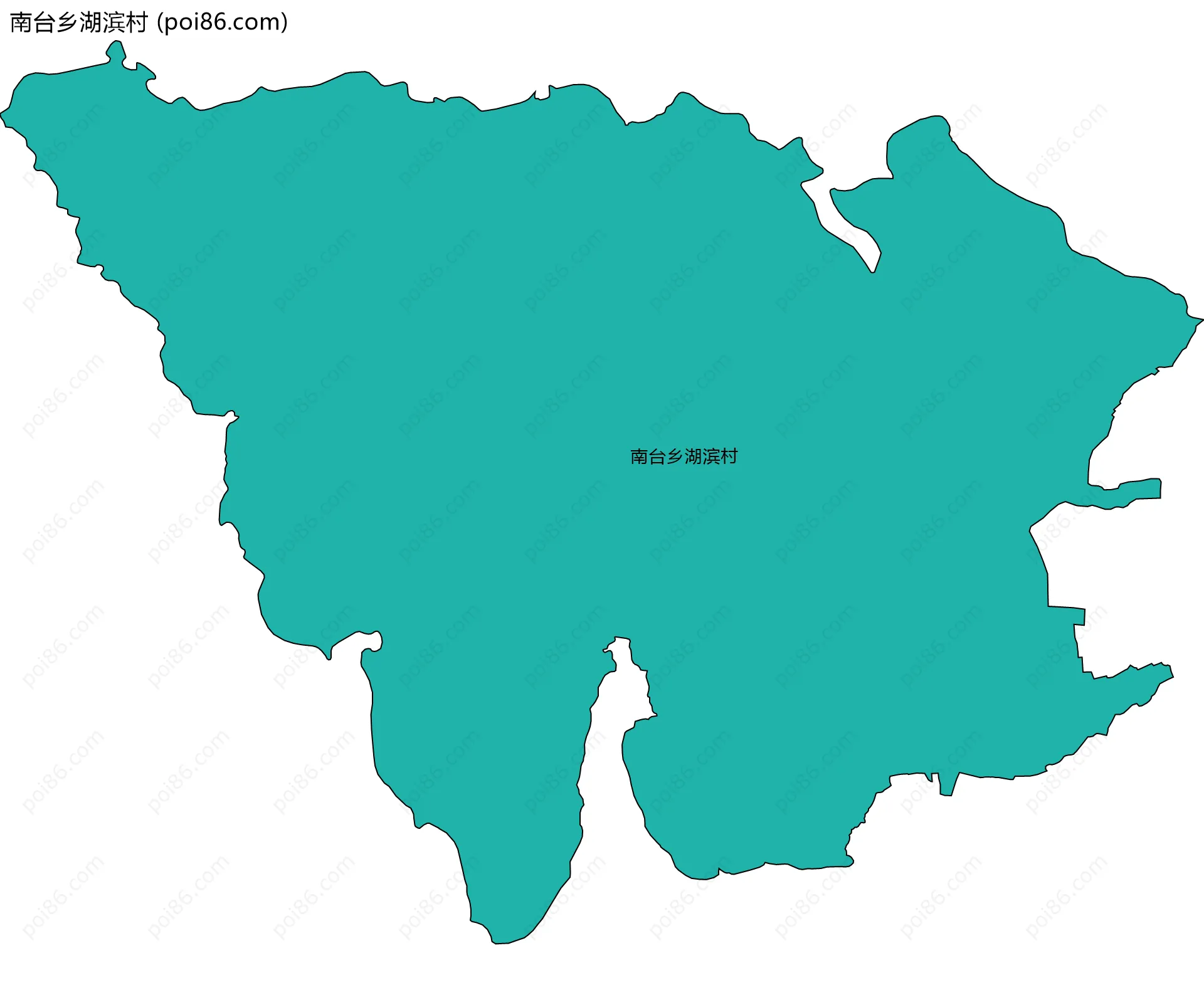南台乡湖滨村边界地图