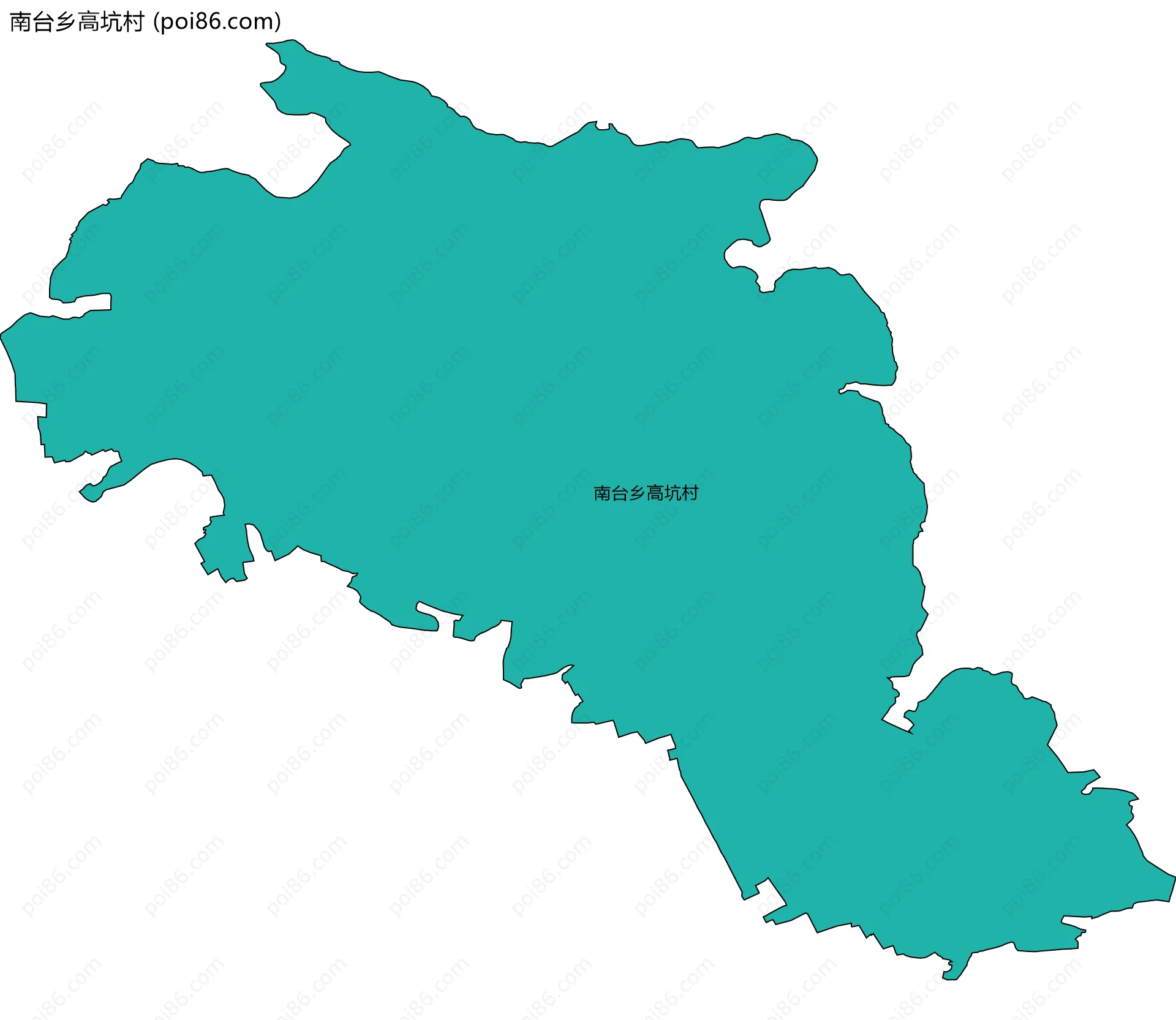 南台乡高坑村边界地图