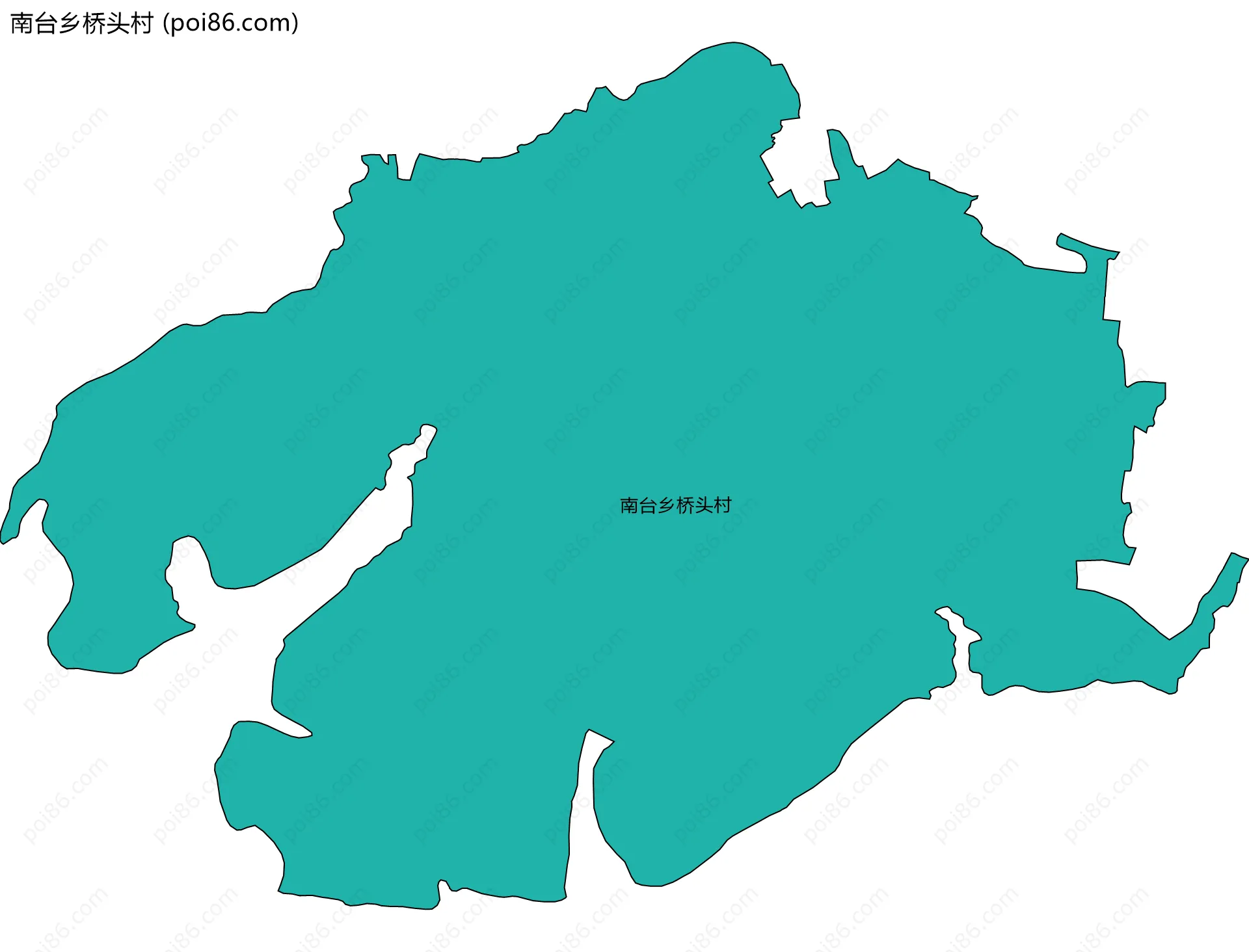 南台乡桥头村边界地图