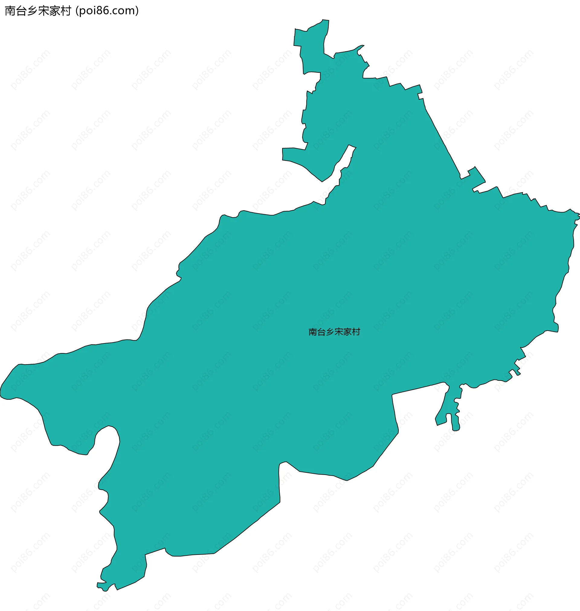 南台乡宋家村边界地图