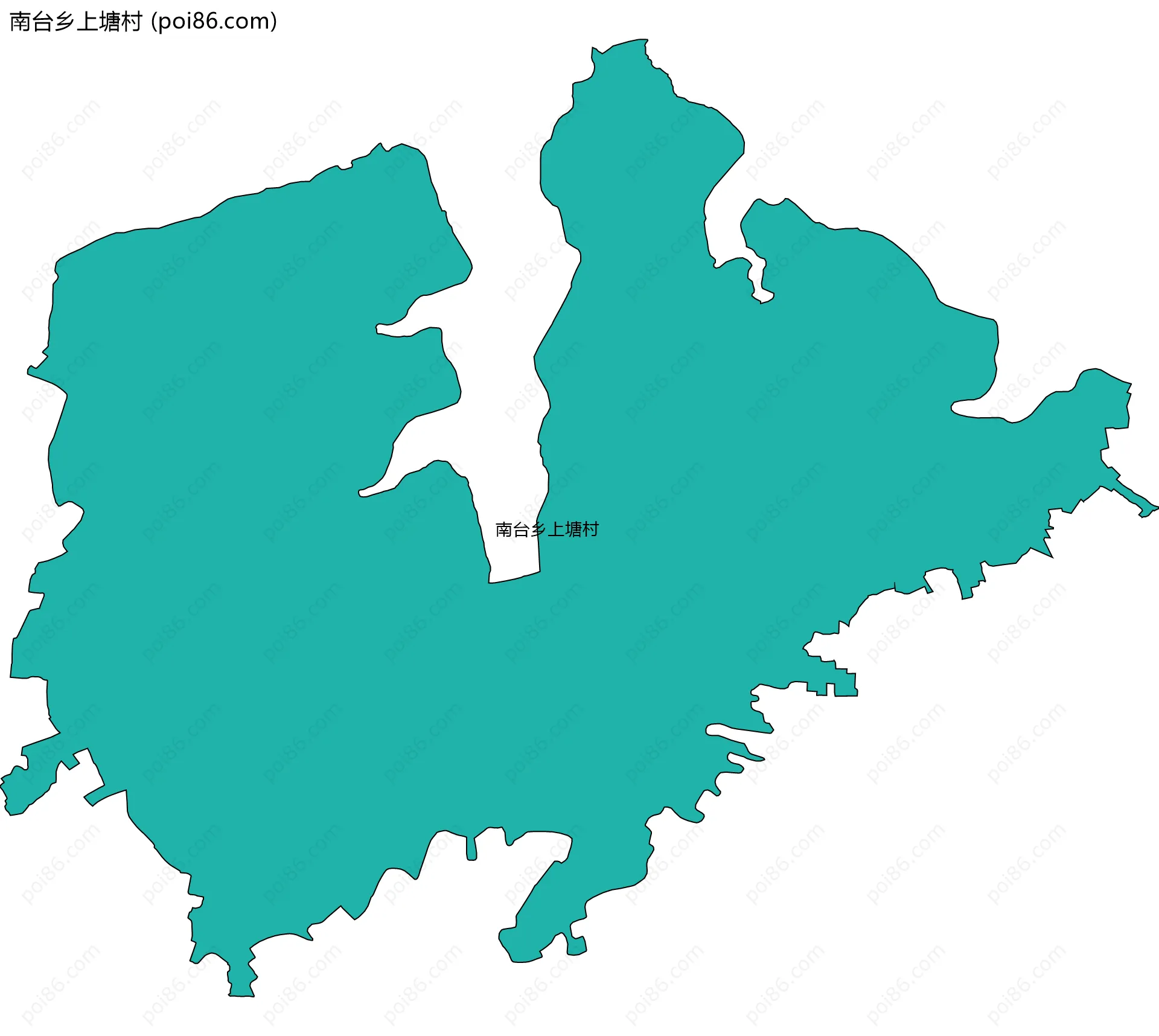 南台乡上塘村边界地图