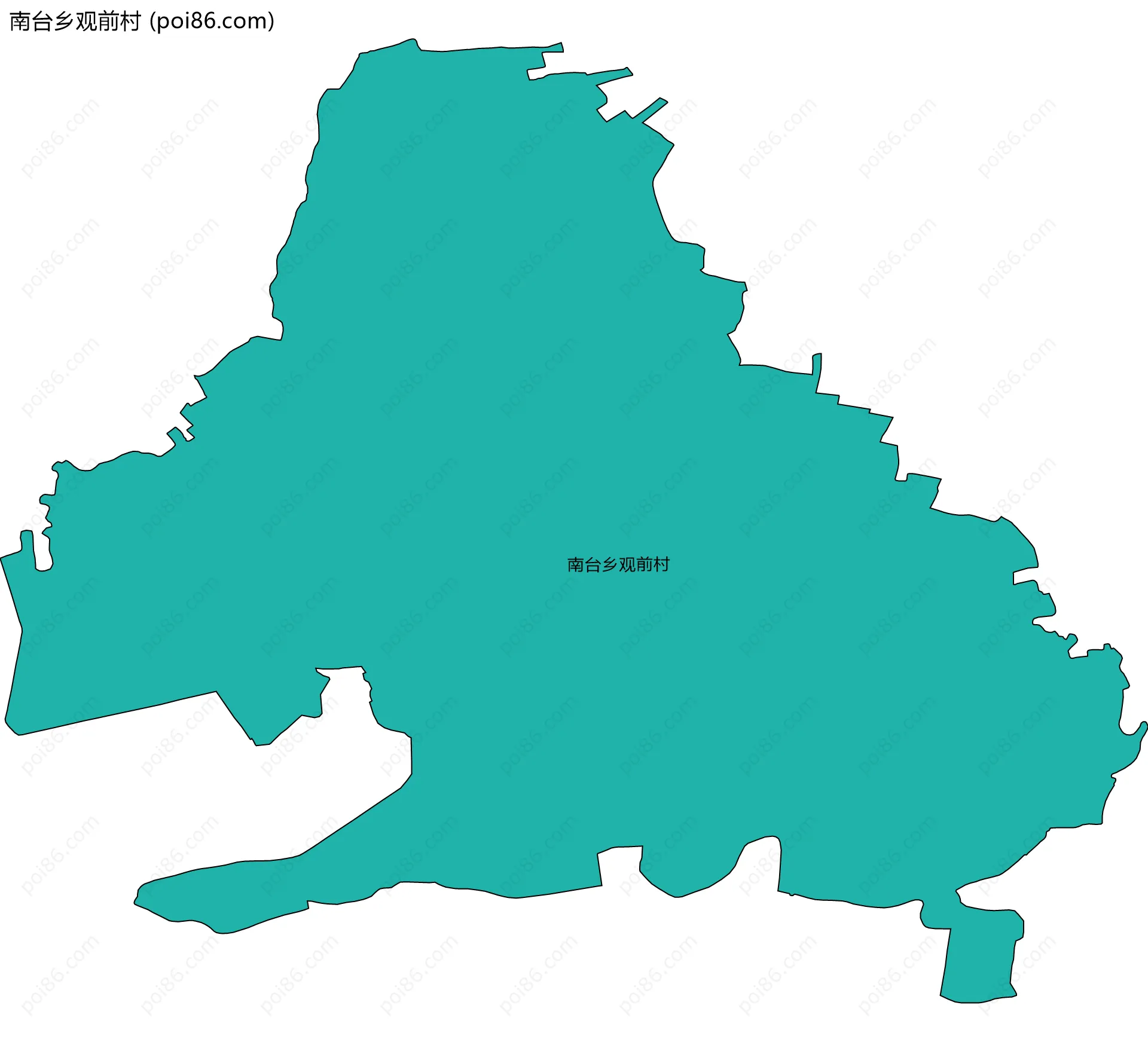 南台乡观前村边界地图