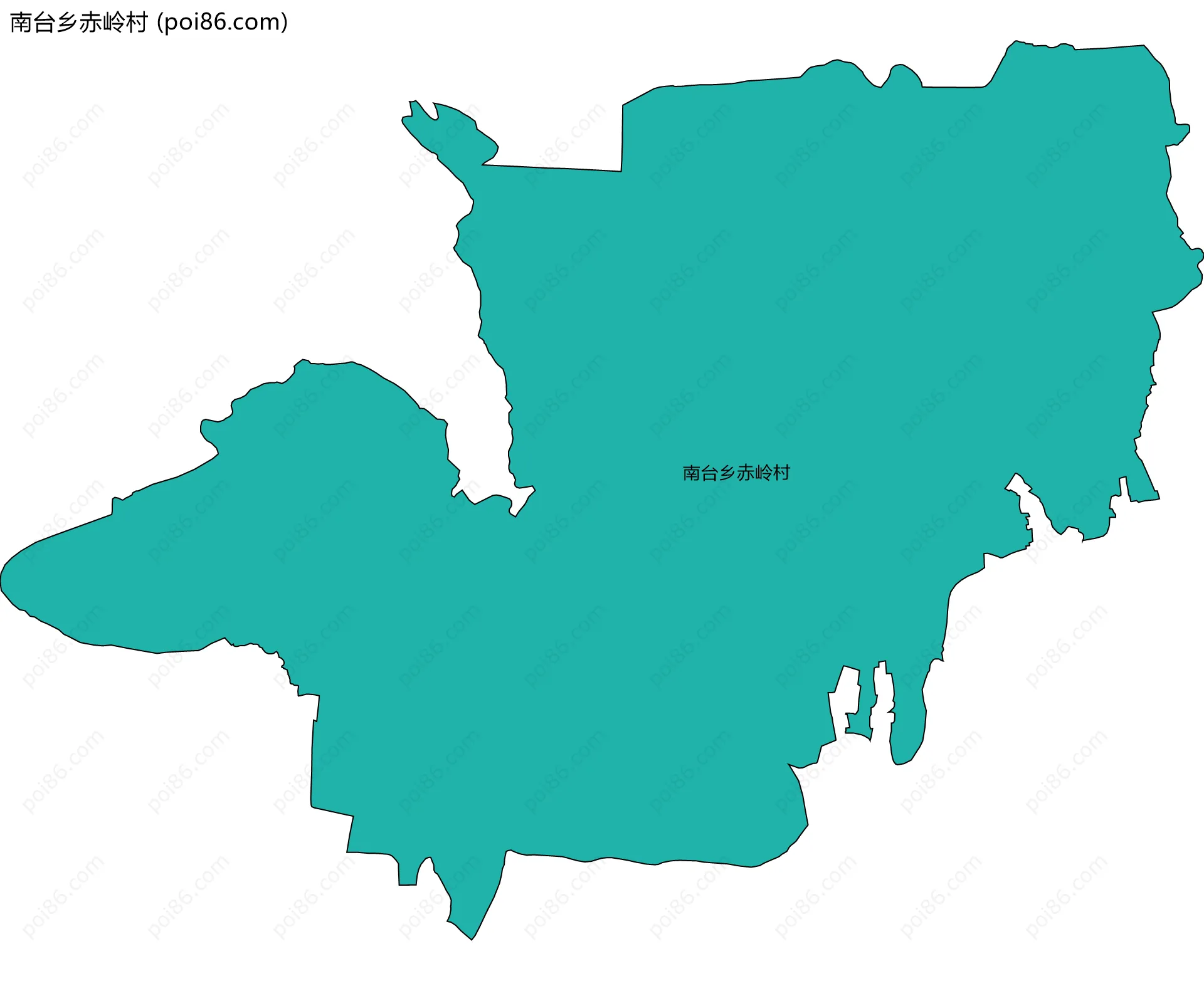 南台乡赤岭村边界地图