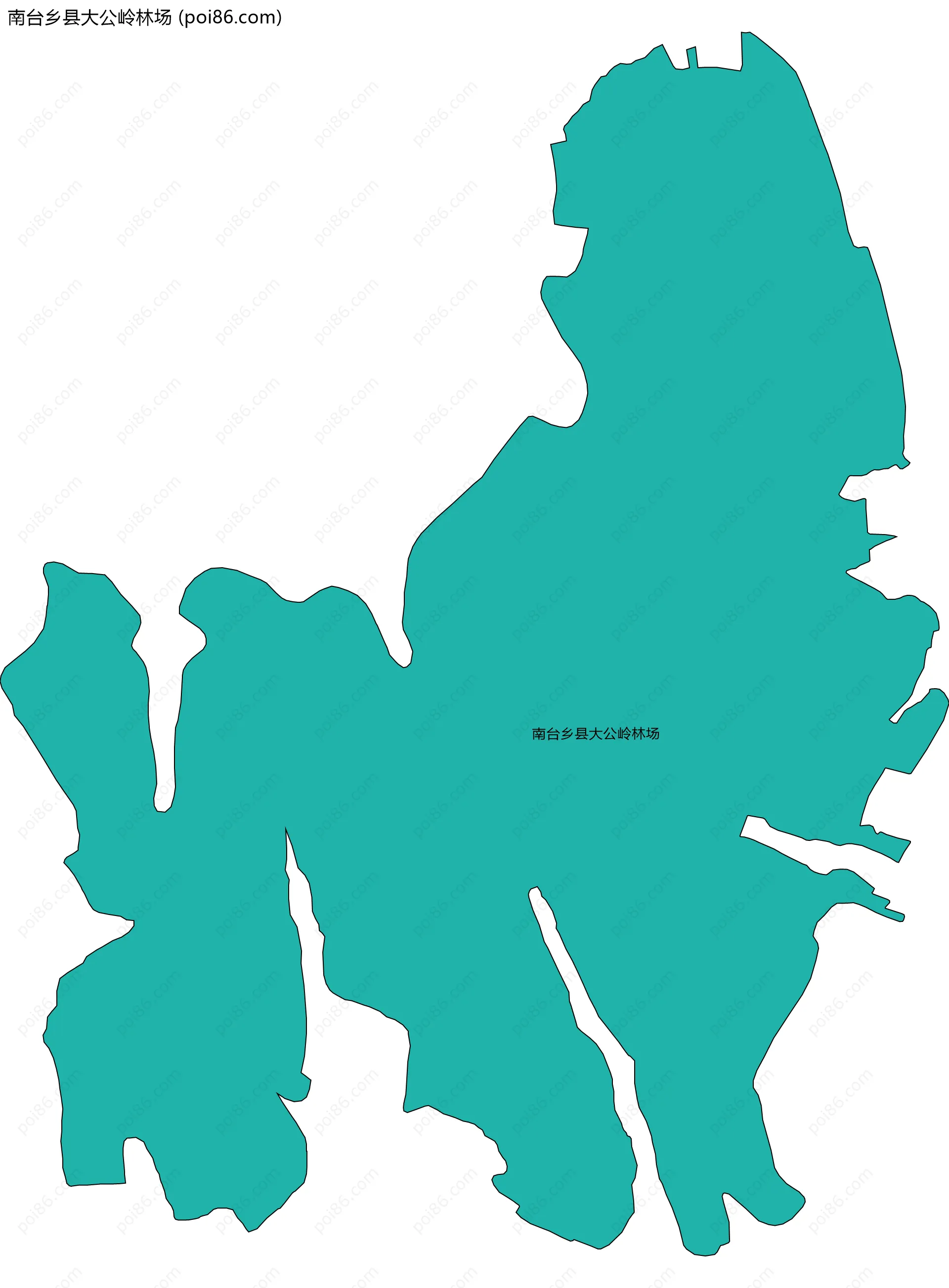 南台乡县大公岭林场边界地图