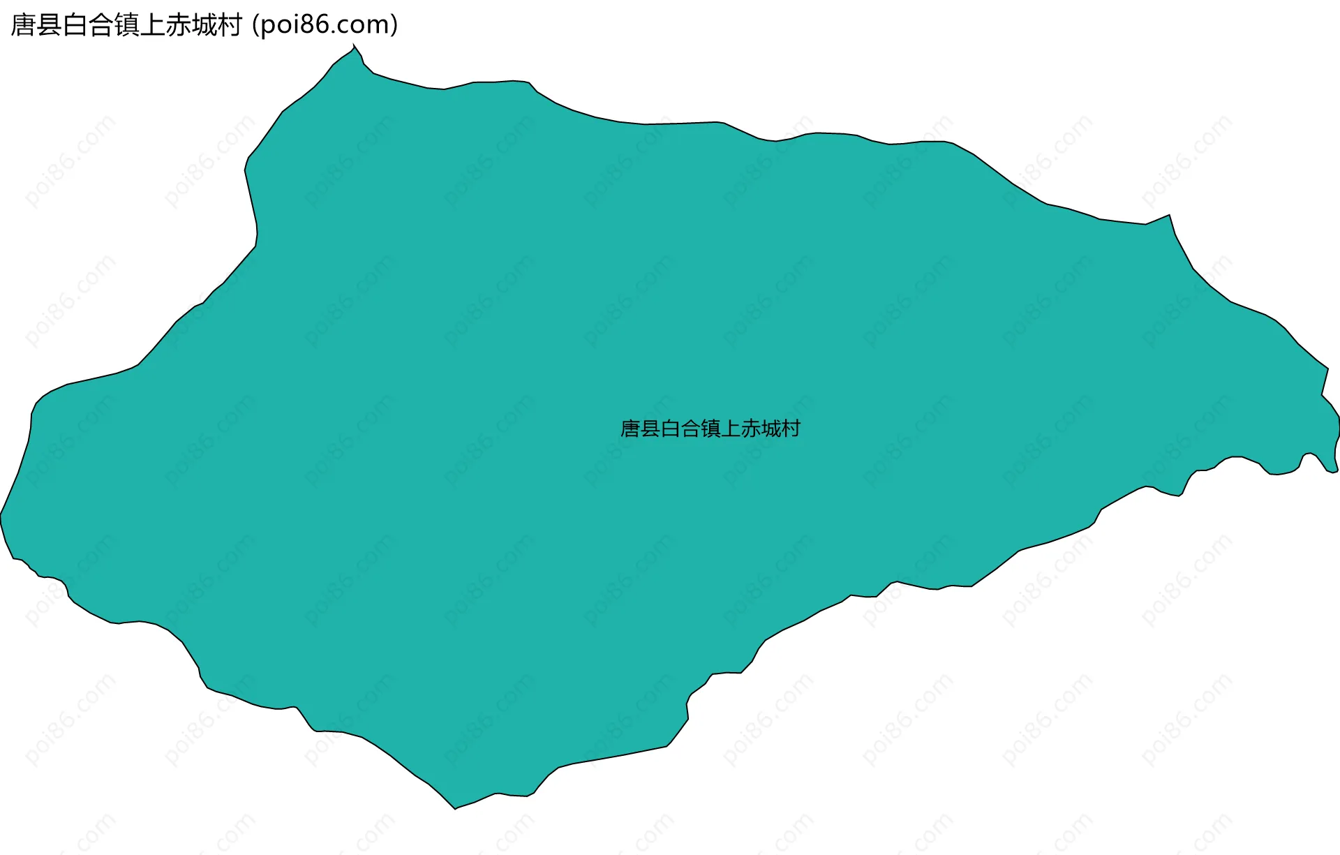 唐县白合镇上赤城村边界地图