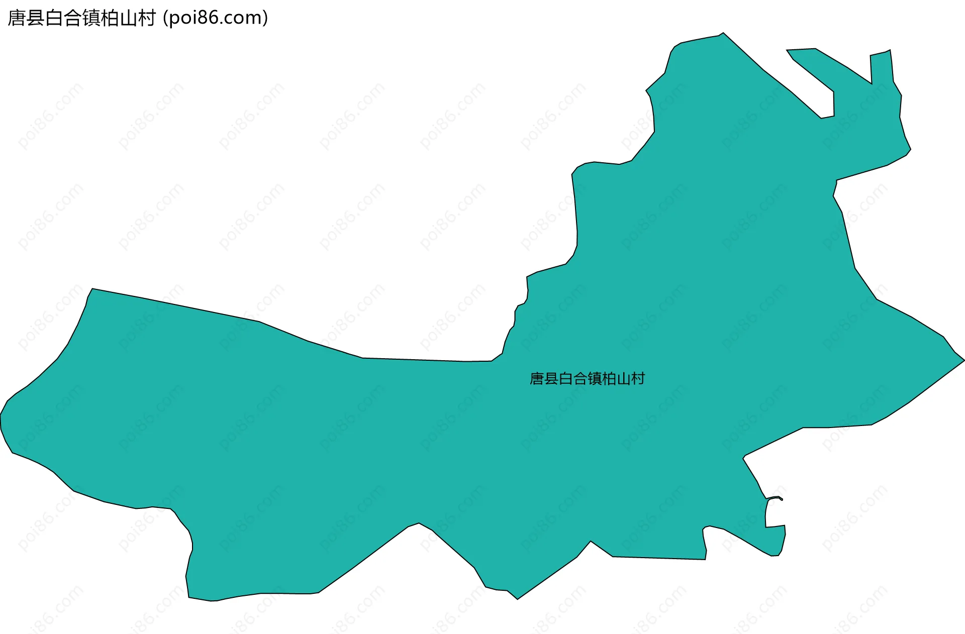 唐县白合镇柏山村边界地图