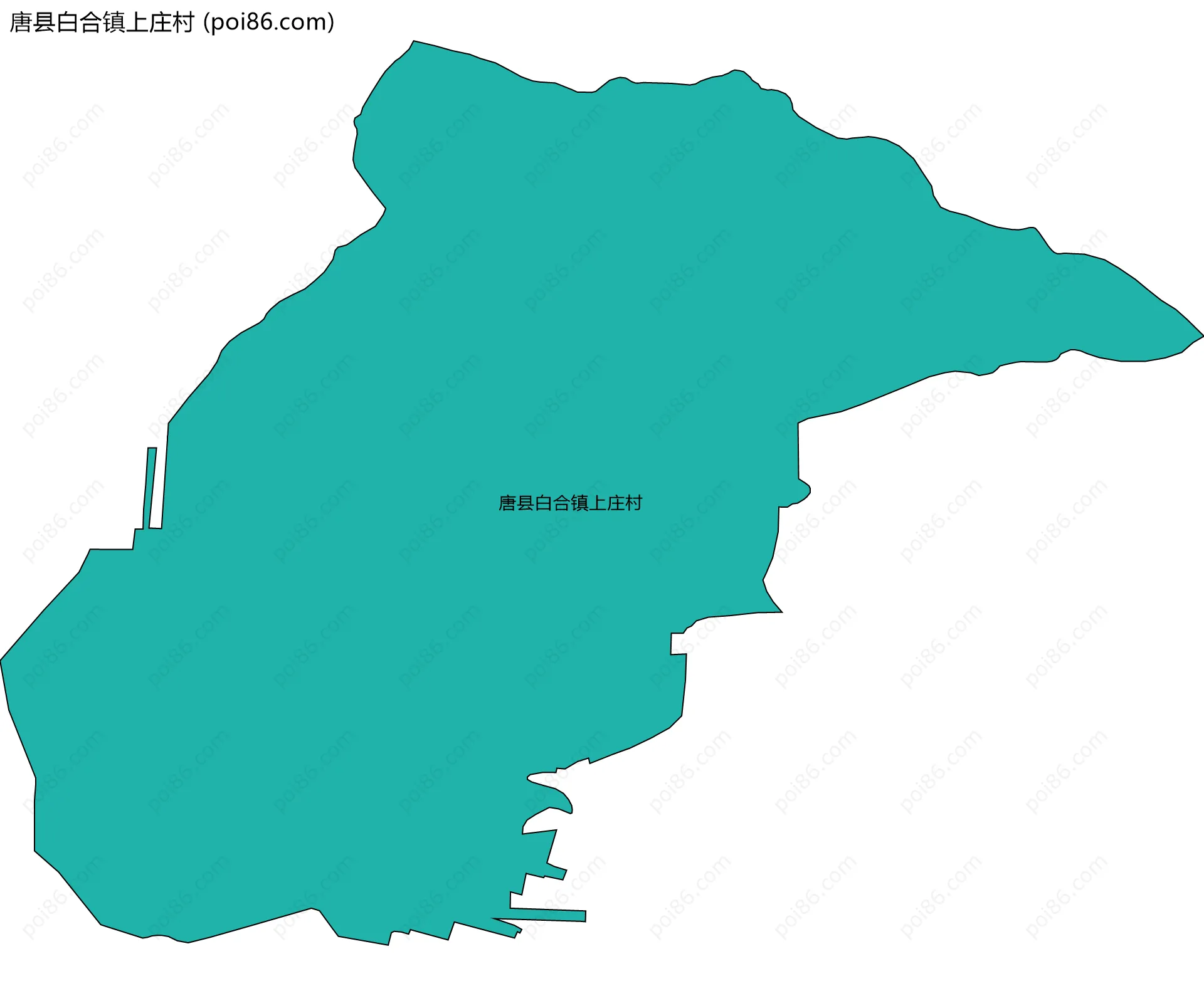 唐县白合镇上庄村边界地图