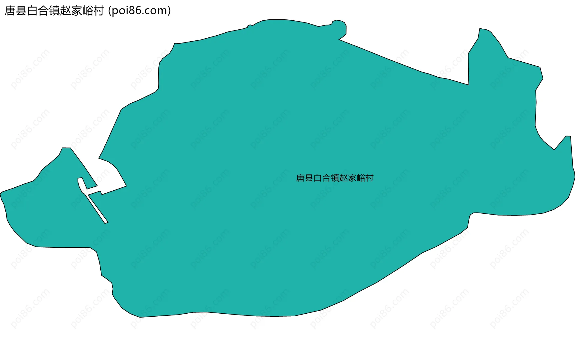 唐县白合镇赵家峪村边界地图