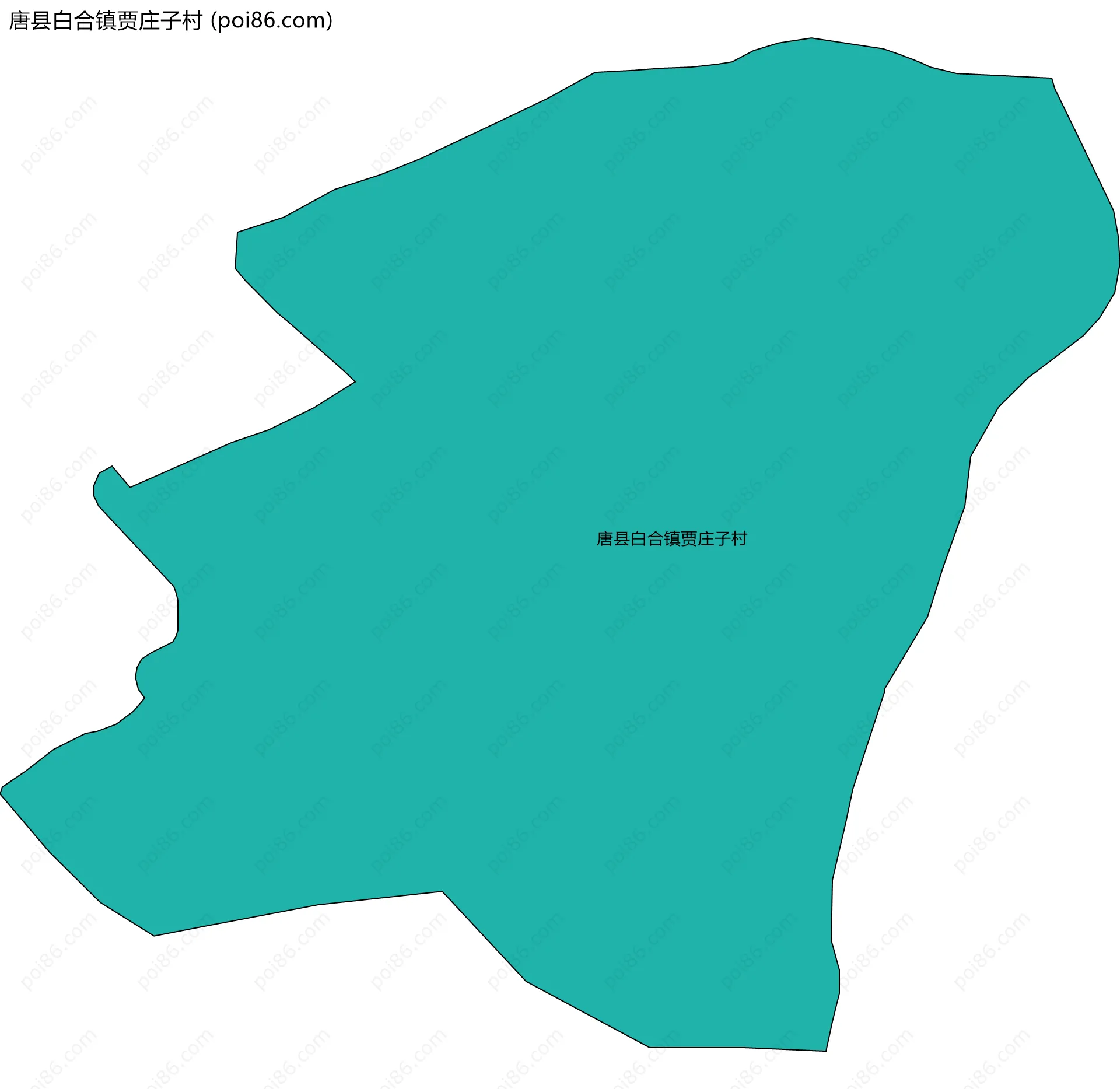 唐县白合镇贾庄子村边界地图