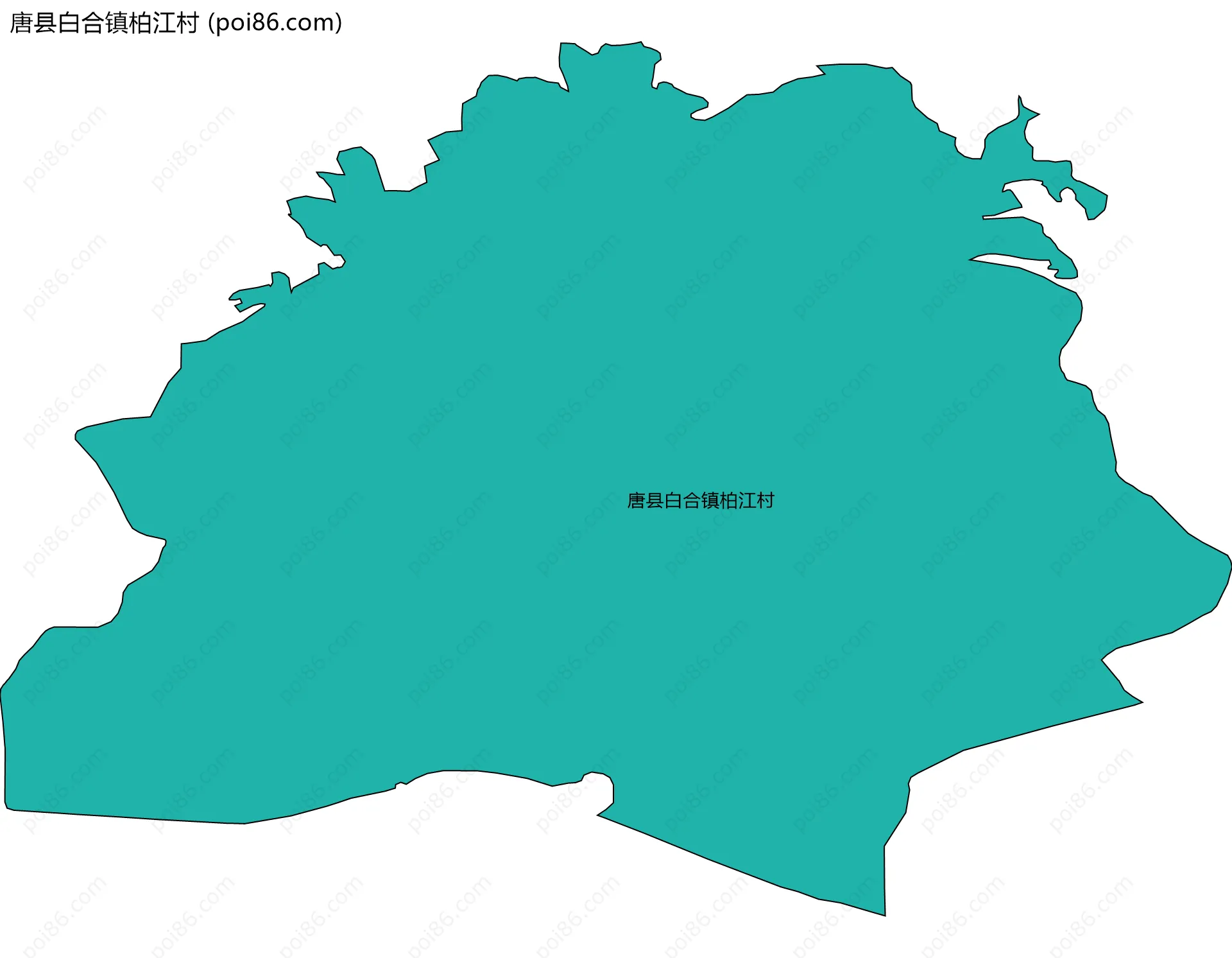 唐县白合镇柏江村边界地图