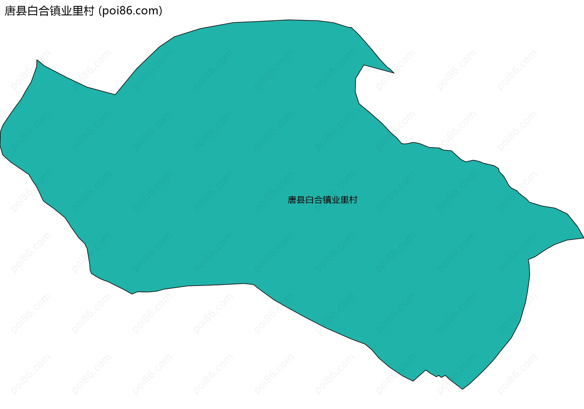 唐县白合镇业里村边界地图