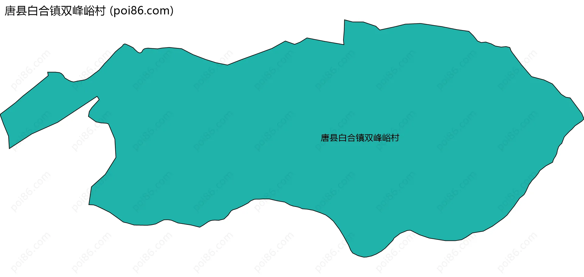 唐县白合镇双峰峪村边界地图