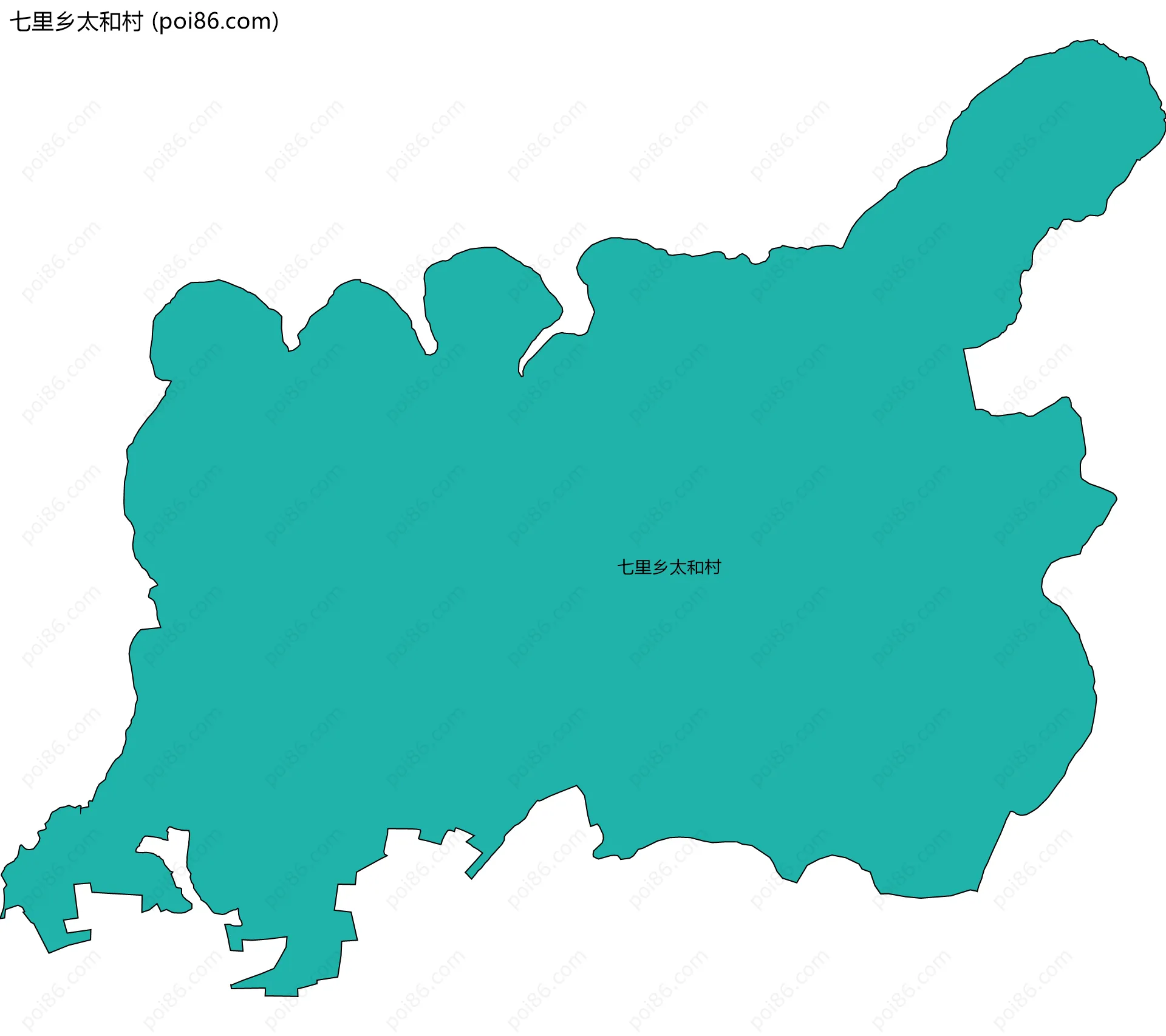 七里乡太和村边界地图