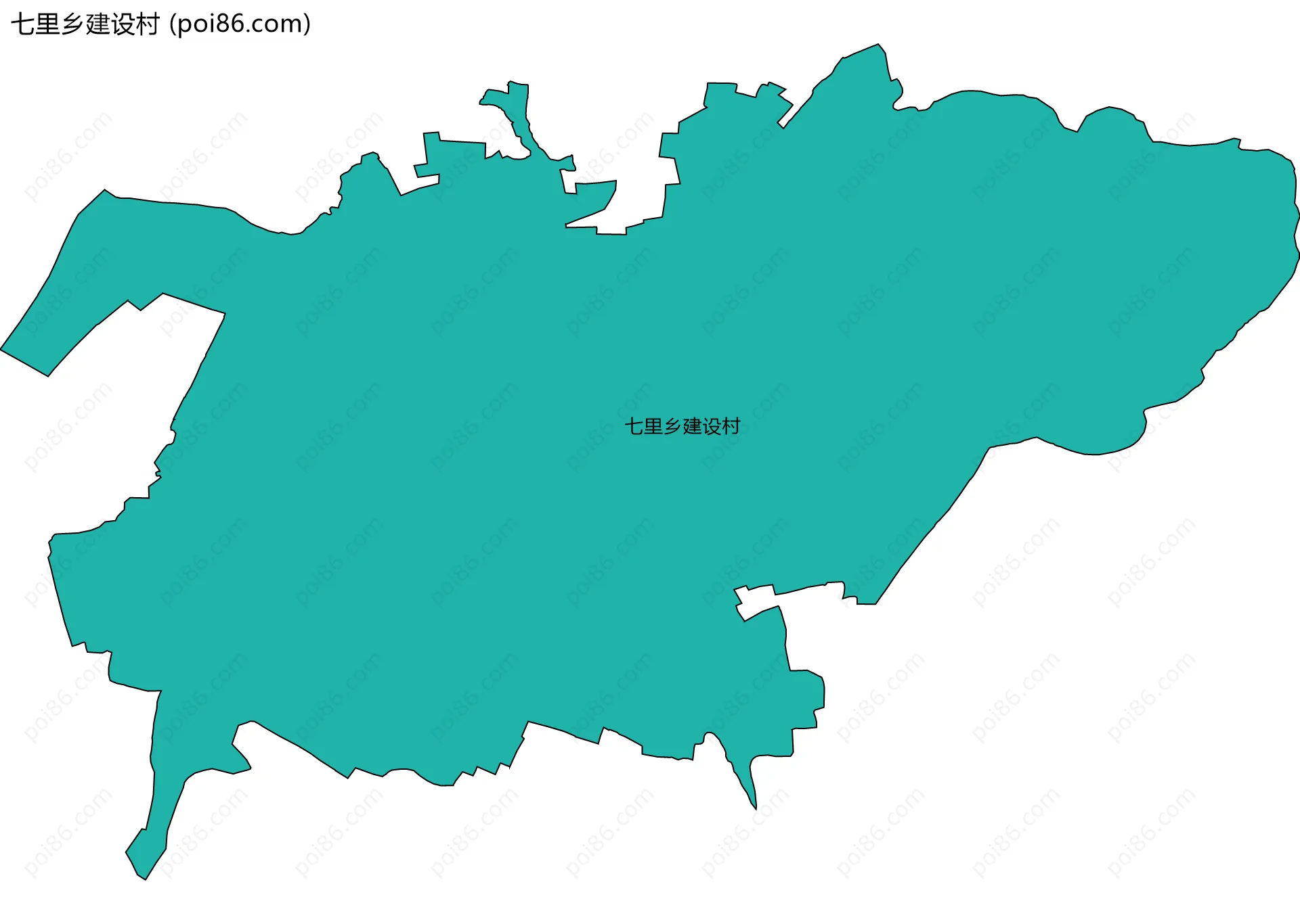 七里乡建设村边界地图