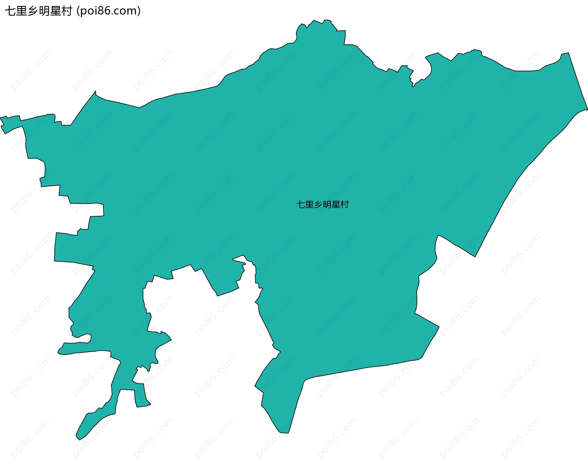 七里乡明星村边界地图