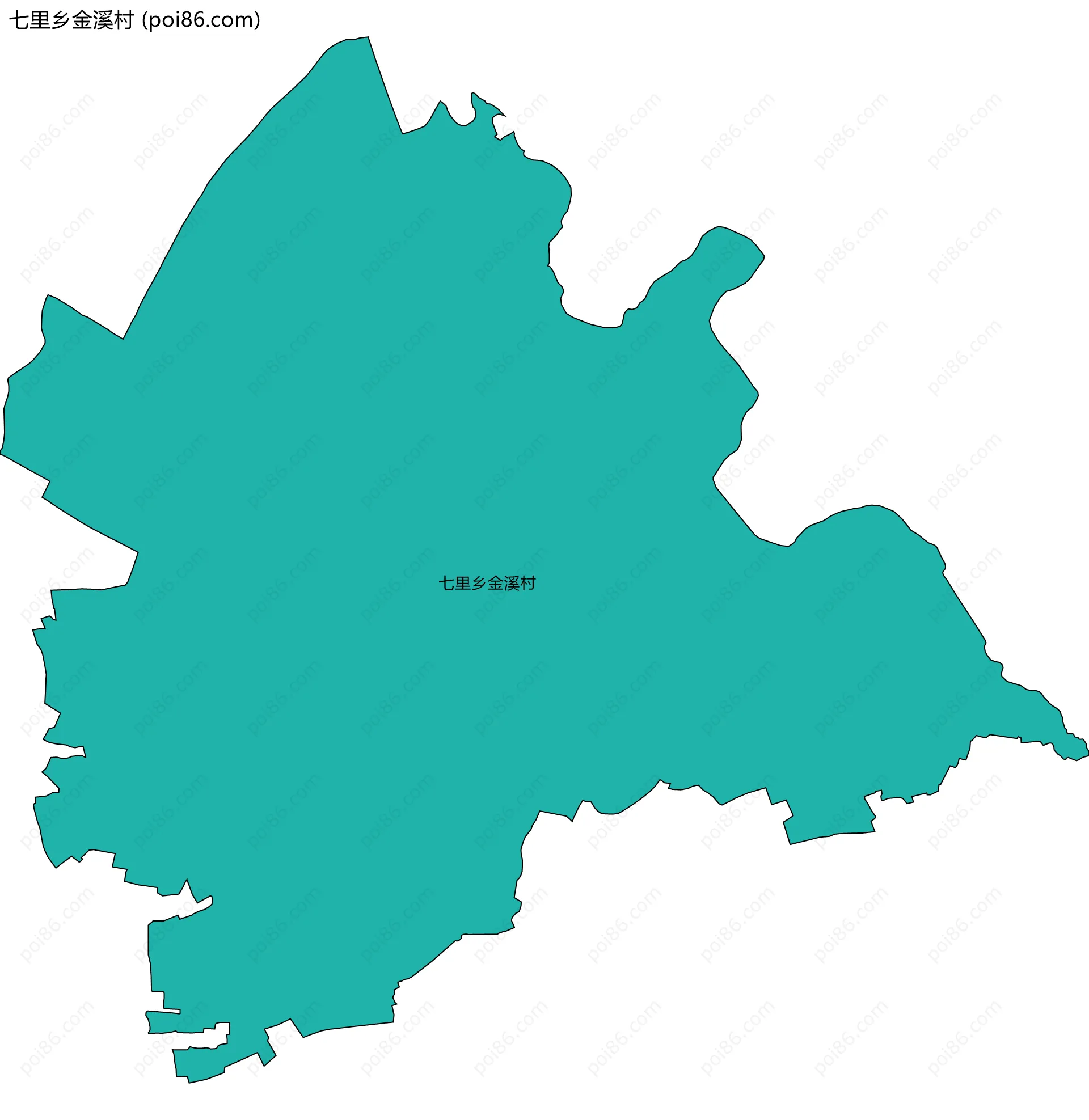七里乡金溪村边界地图