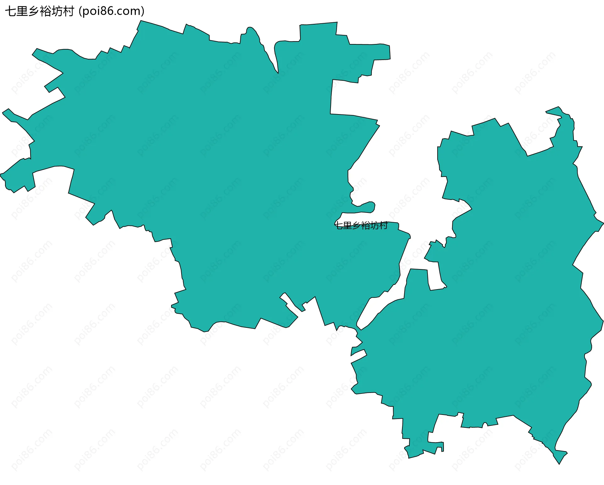 七里乡裕坊村边界地图