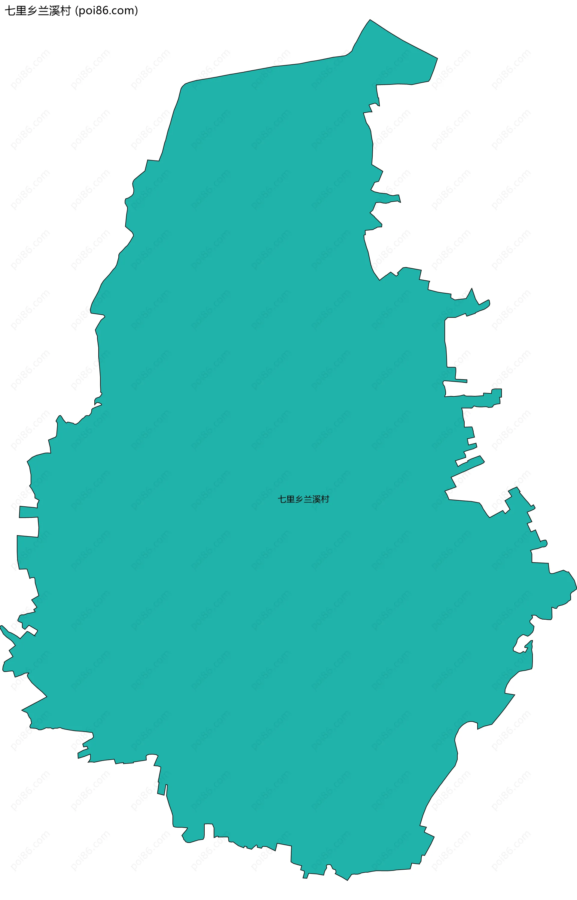 七里乡兰溪村边界地图