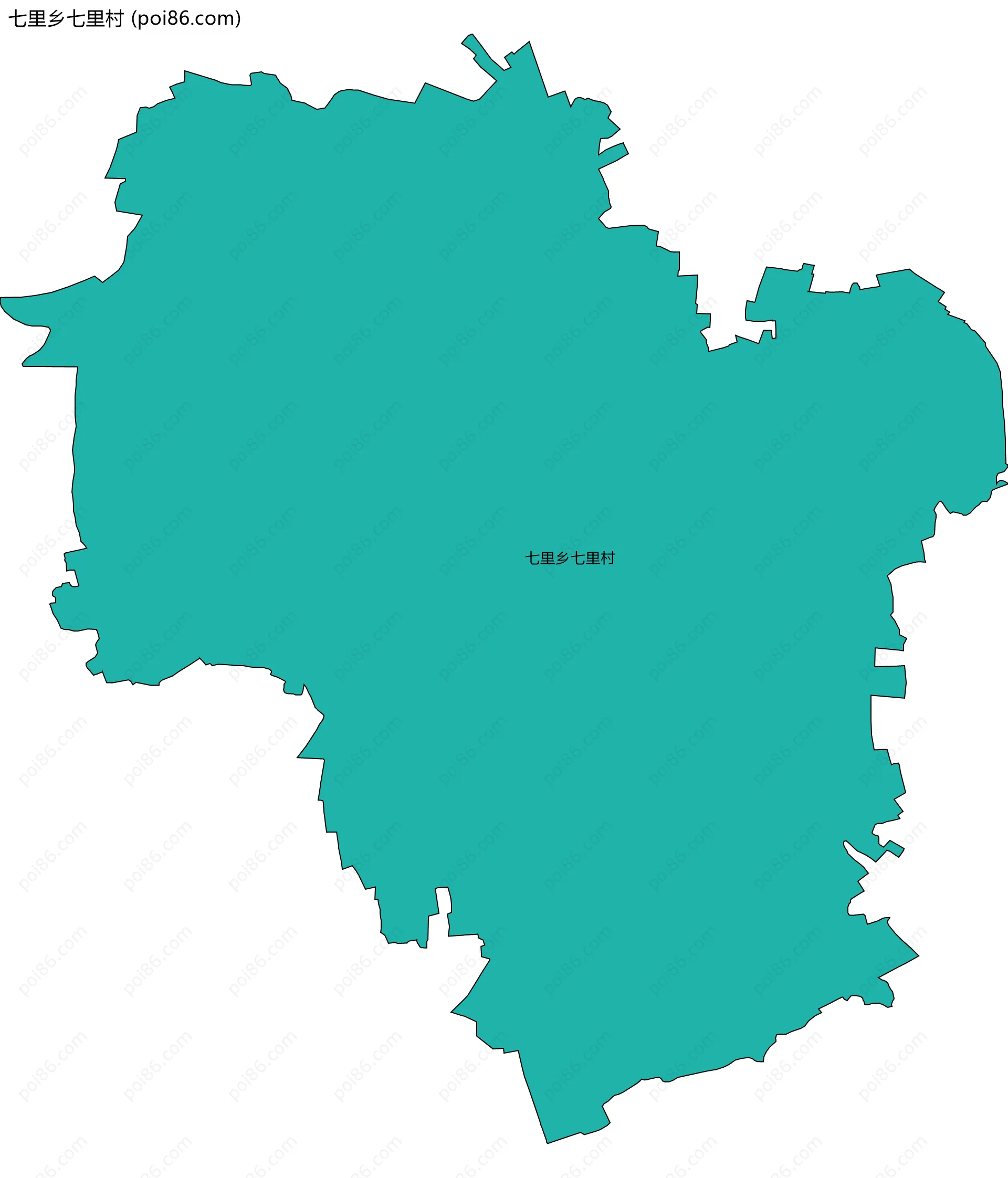 七里乡七里村边界地图