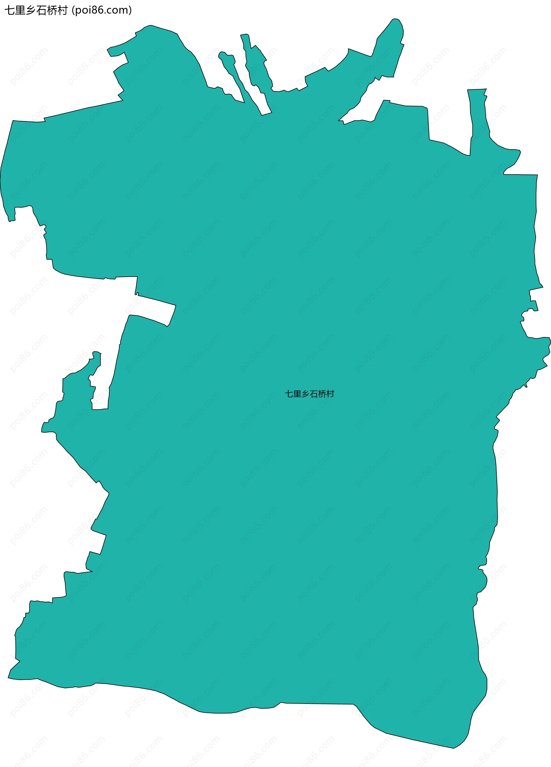 七里乡石桥村边界地图