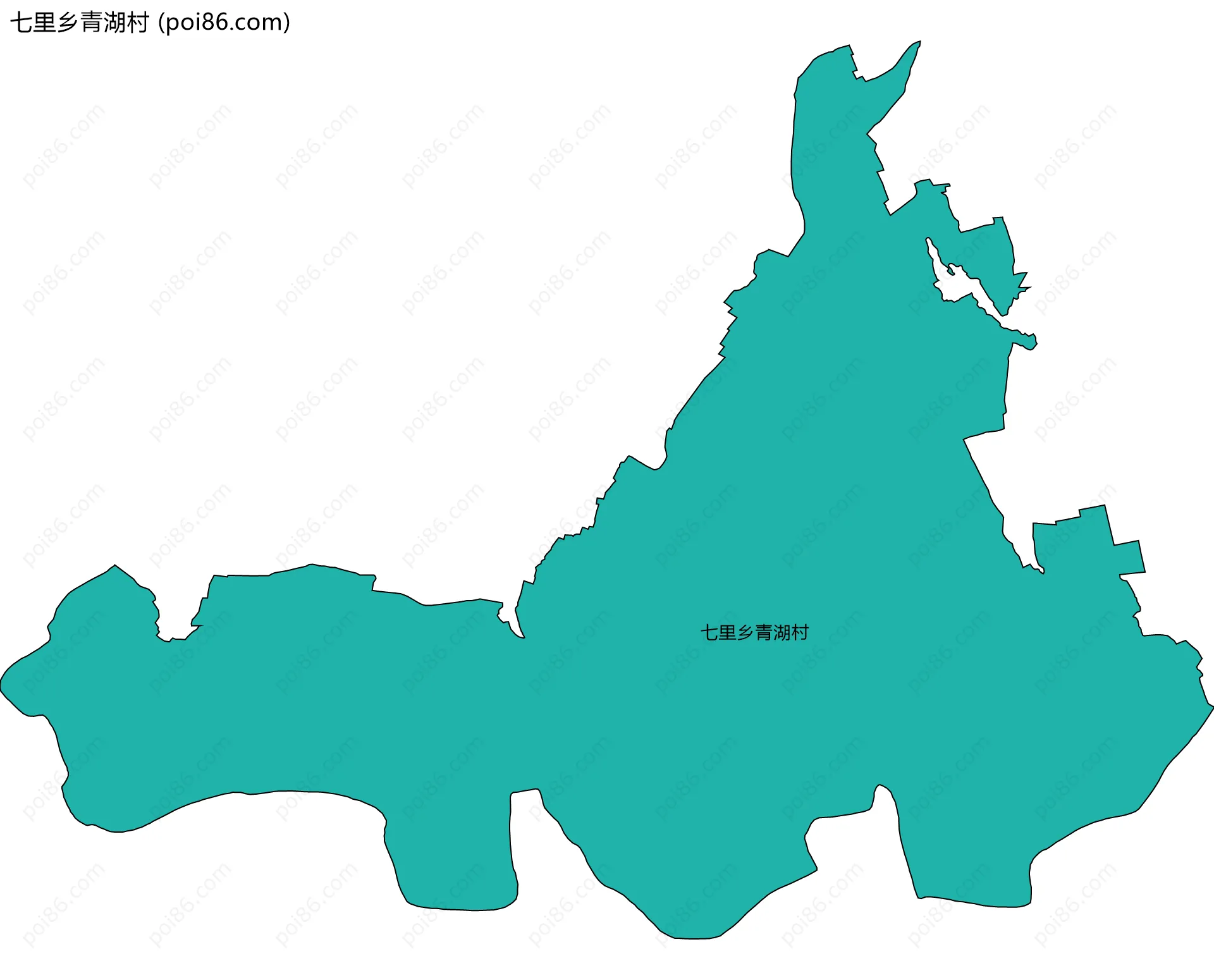 七里乡青湖村边界地图