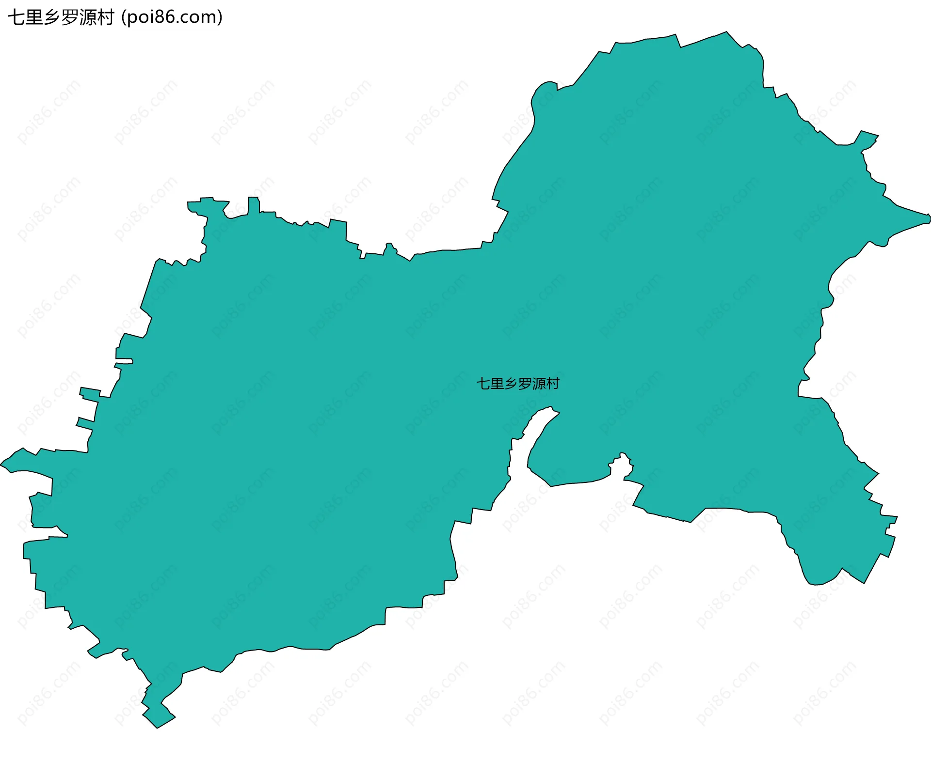 七里乡罗源村边界地图