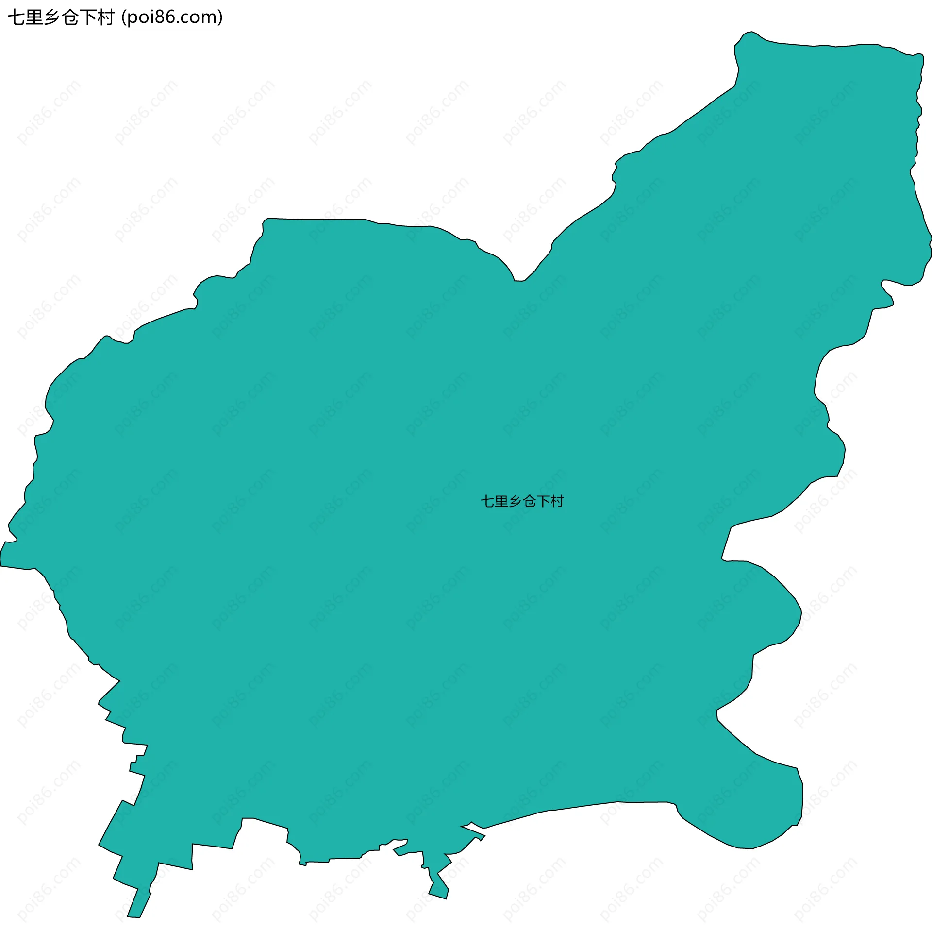 七里乡仓下村边界地图