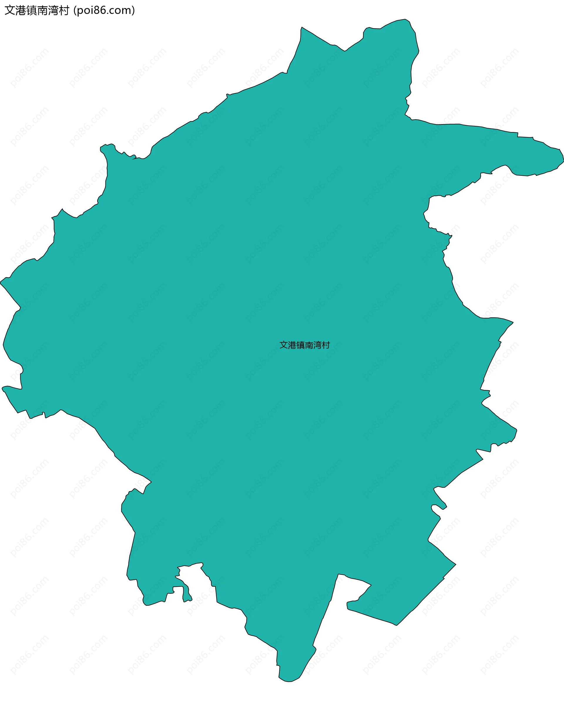 文港镇南湾村边界地图