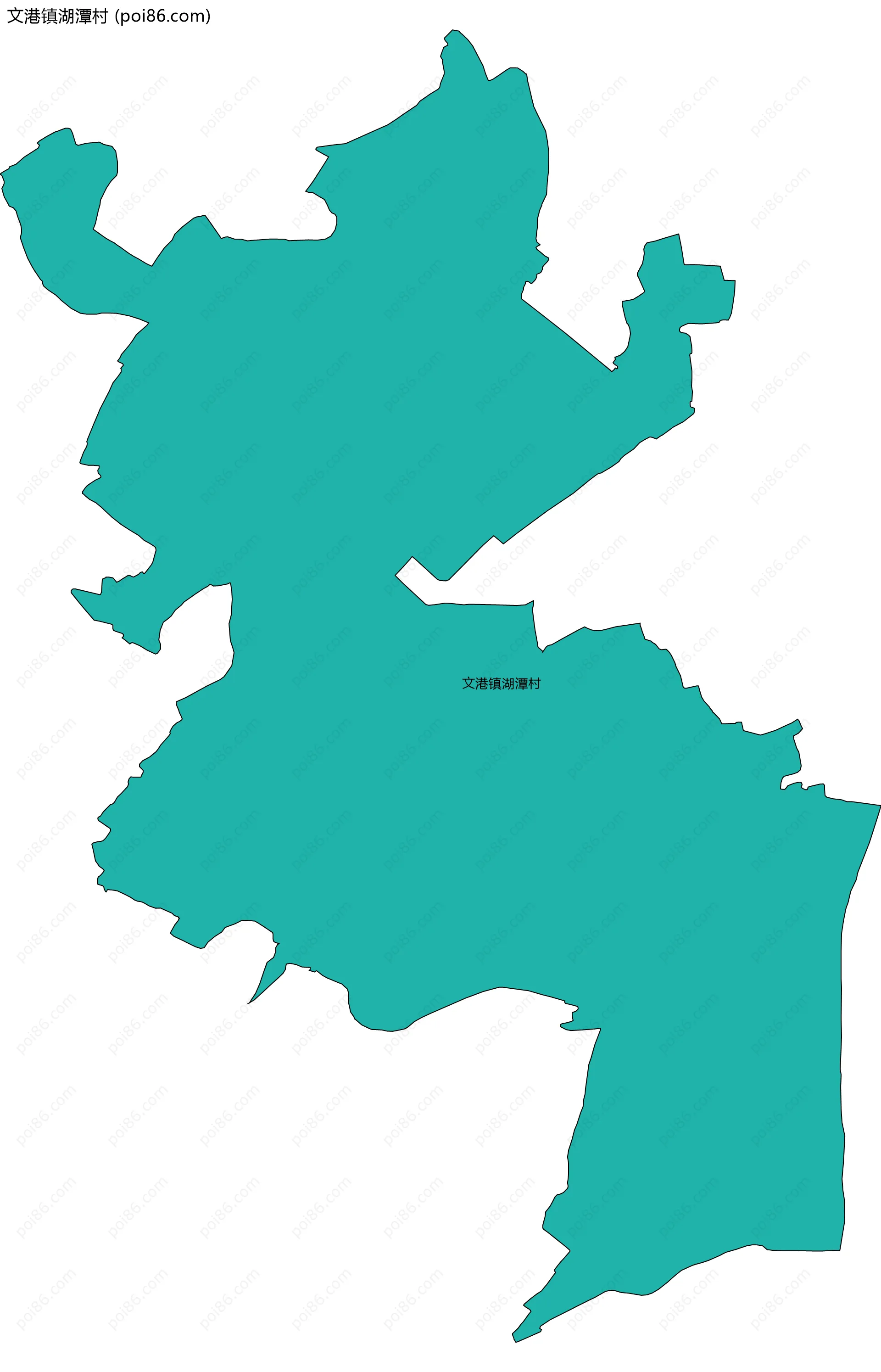 文港镇湖潭村边界地图