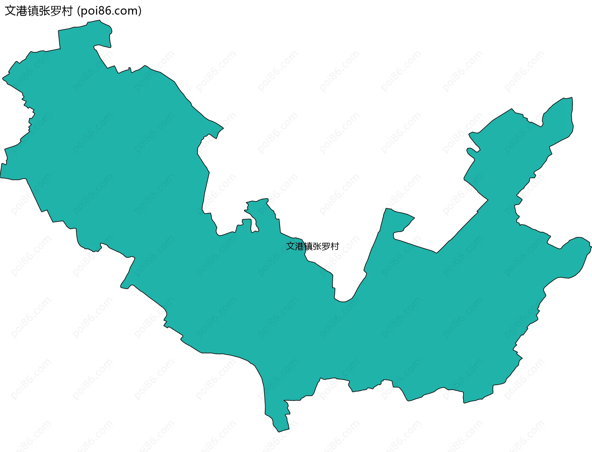 文港镇张罗村边界地图