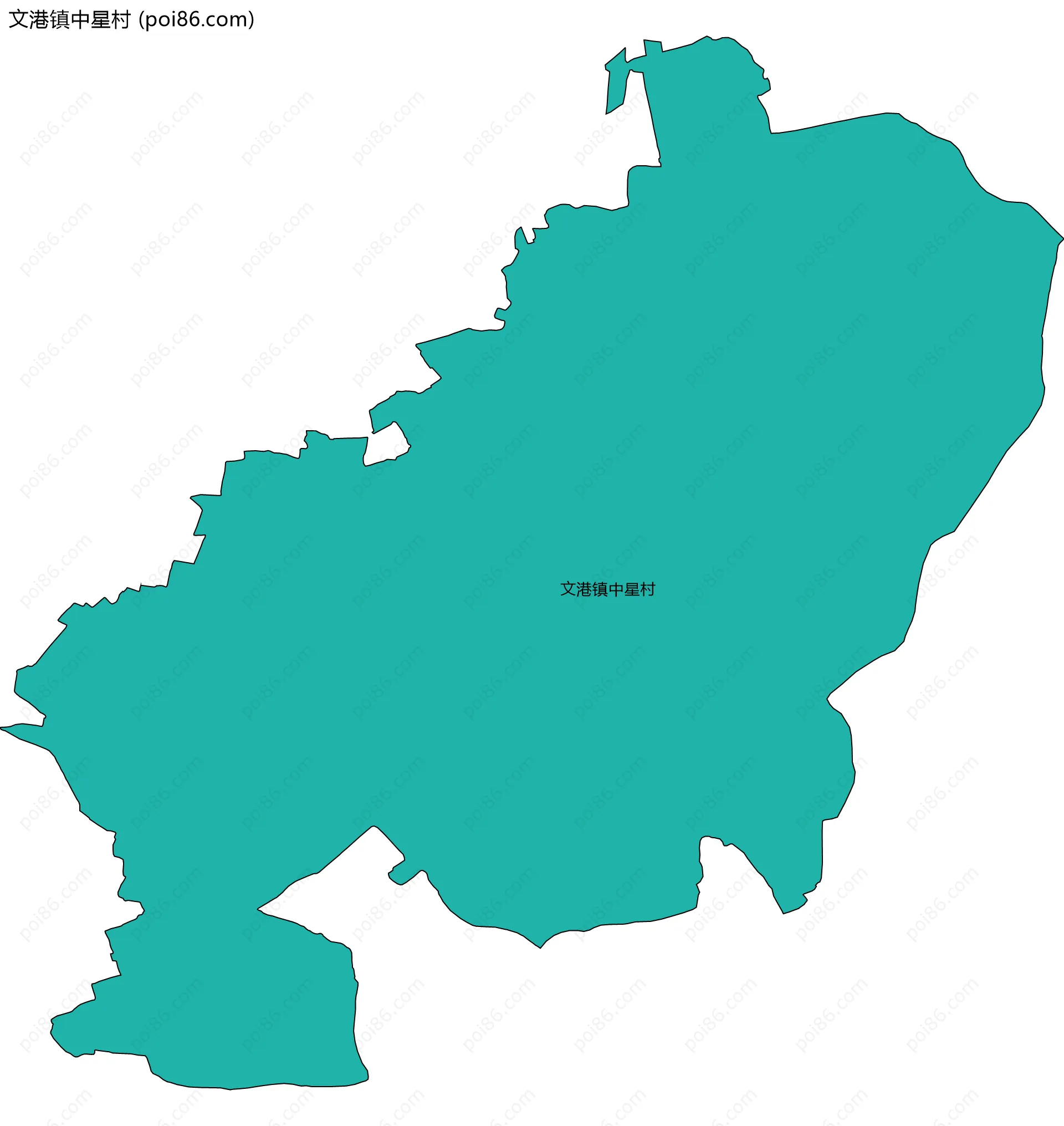 文港镇中星村边界地图