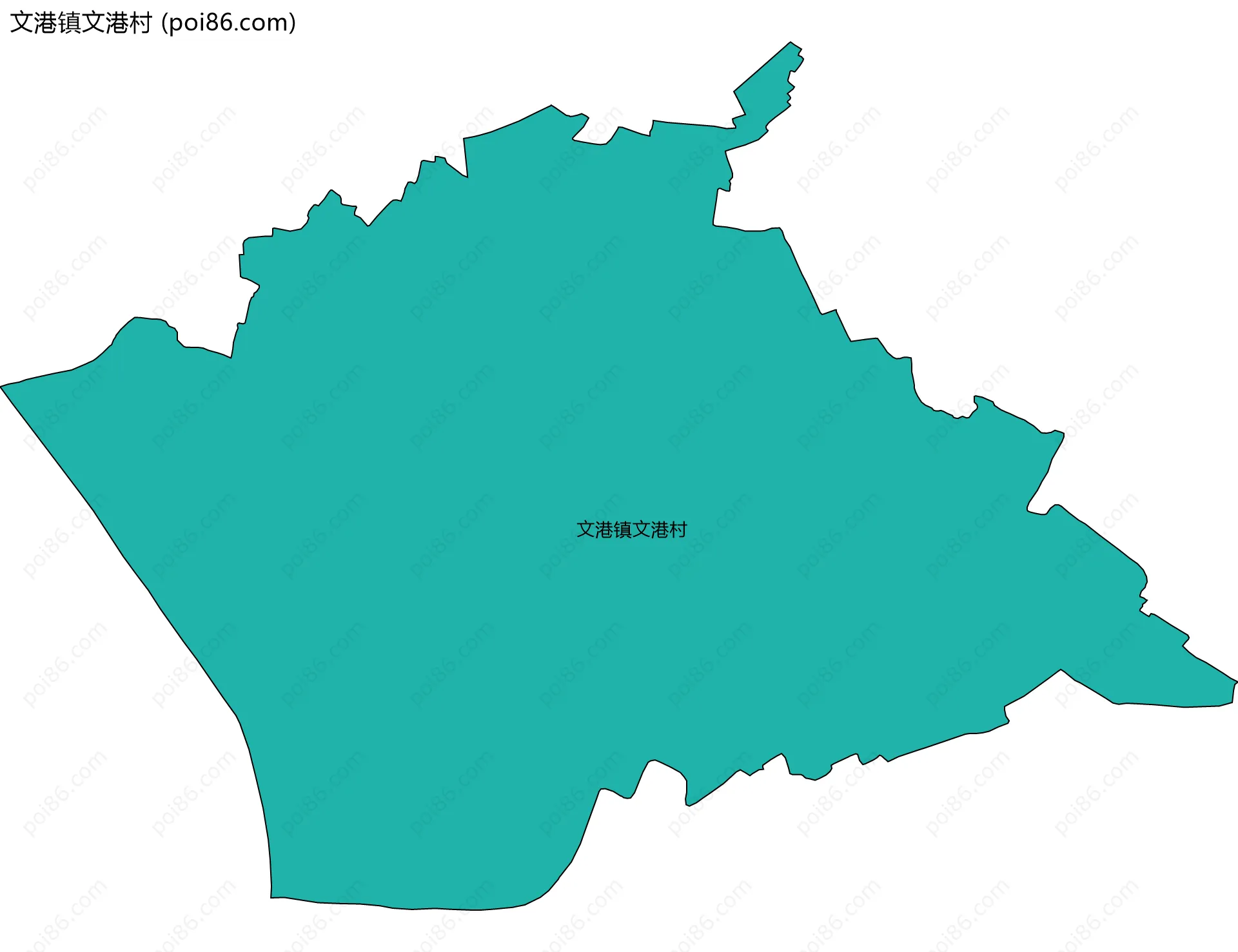 文港镇文港村边界地图