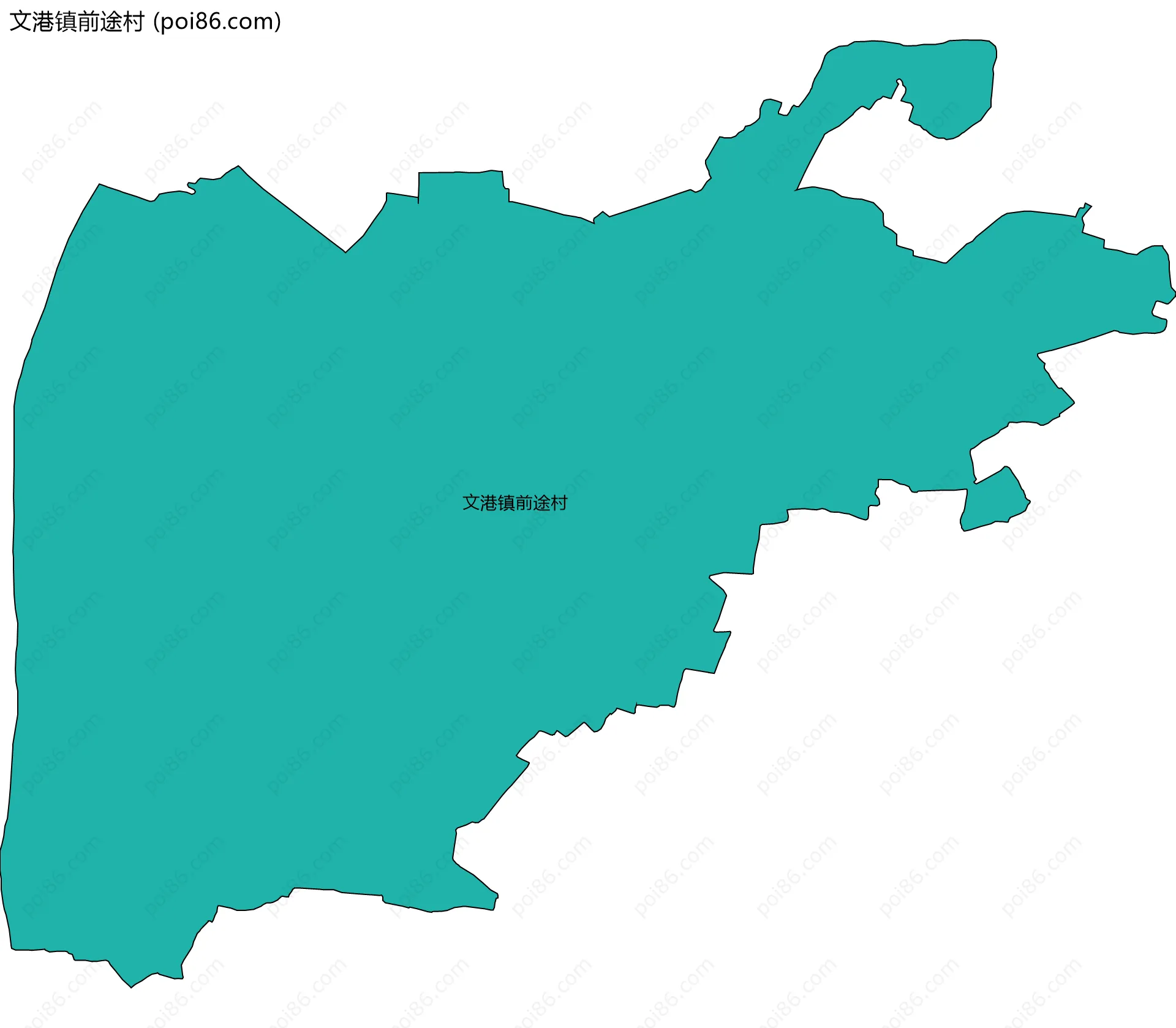 文港镇前途村边界地图