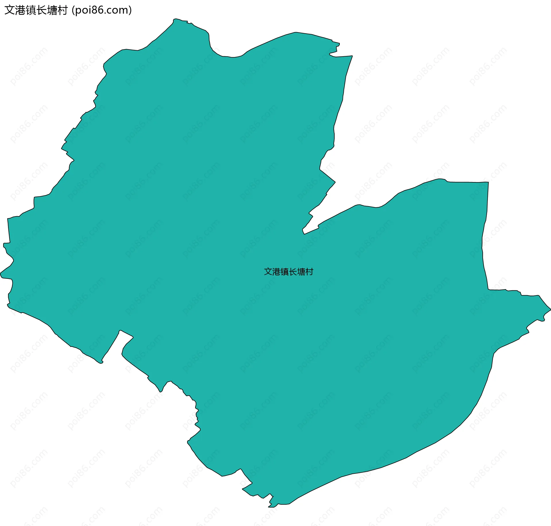 文港镇长塘村边界地图