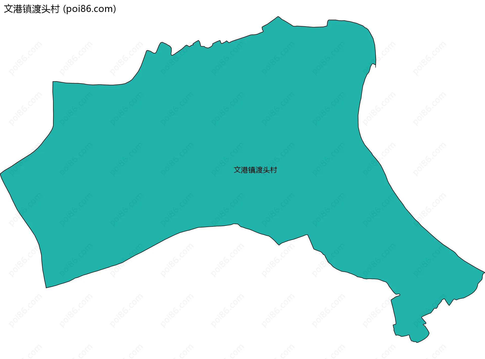 文港镇渡头村边界地图