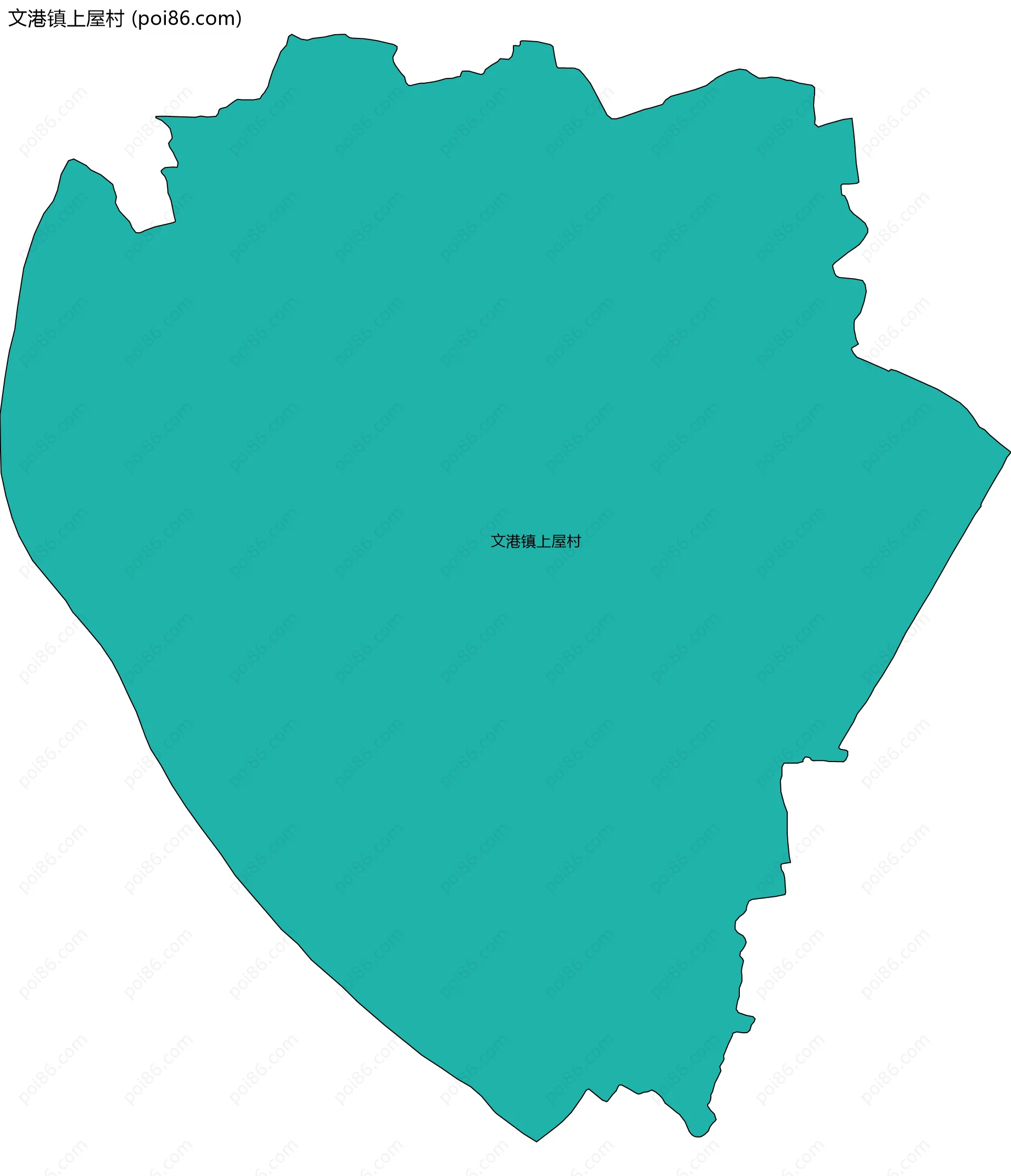 文港镇上屋村边界地图