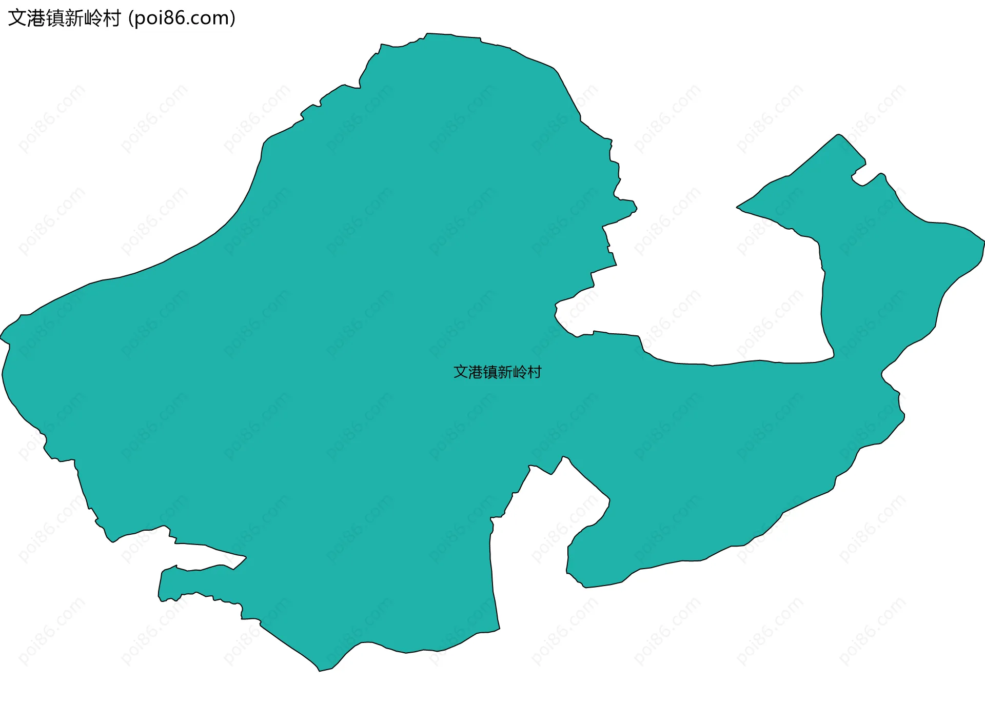 文港镇新岭村边界地图
