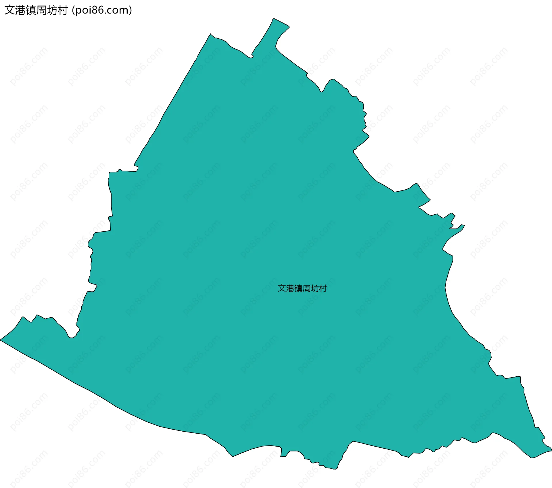 文港镇周坊村边界地图