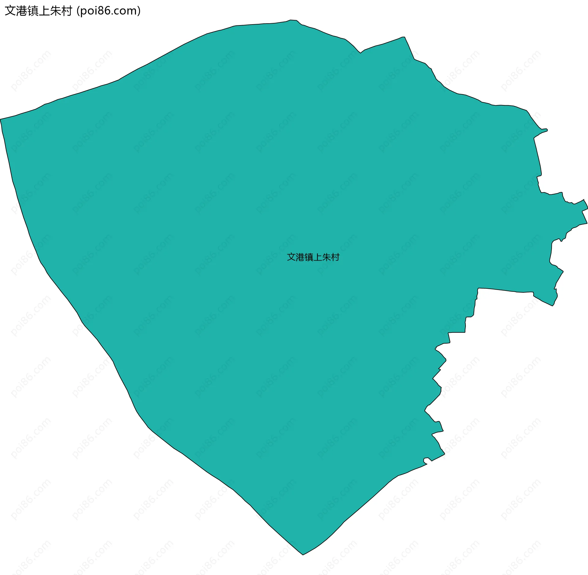 文港镇上朱村边界地图
