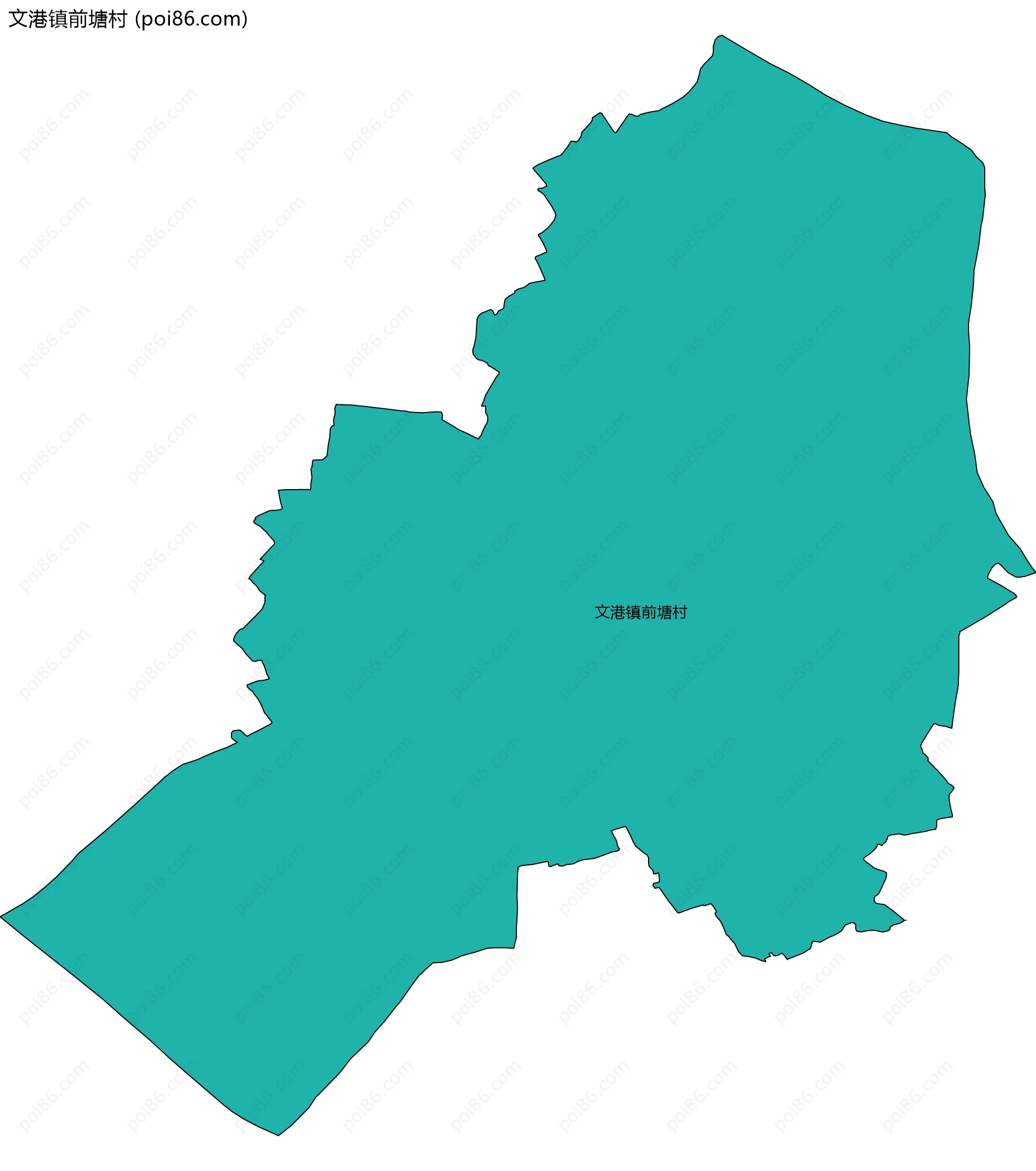 文港镇前塘村边界地图