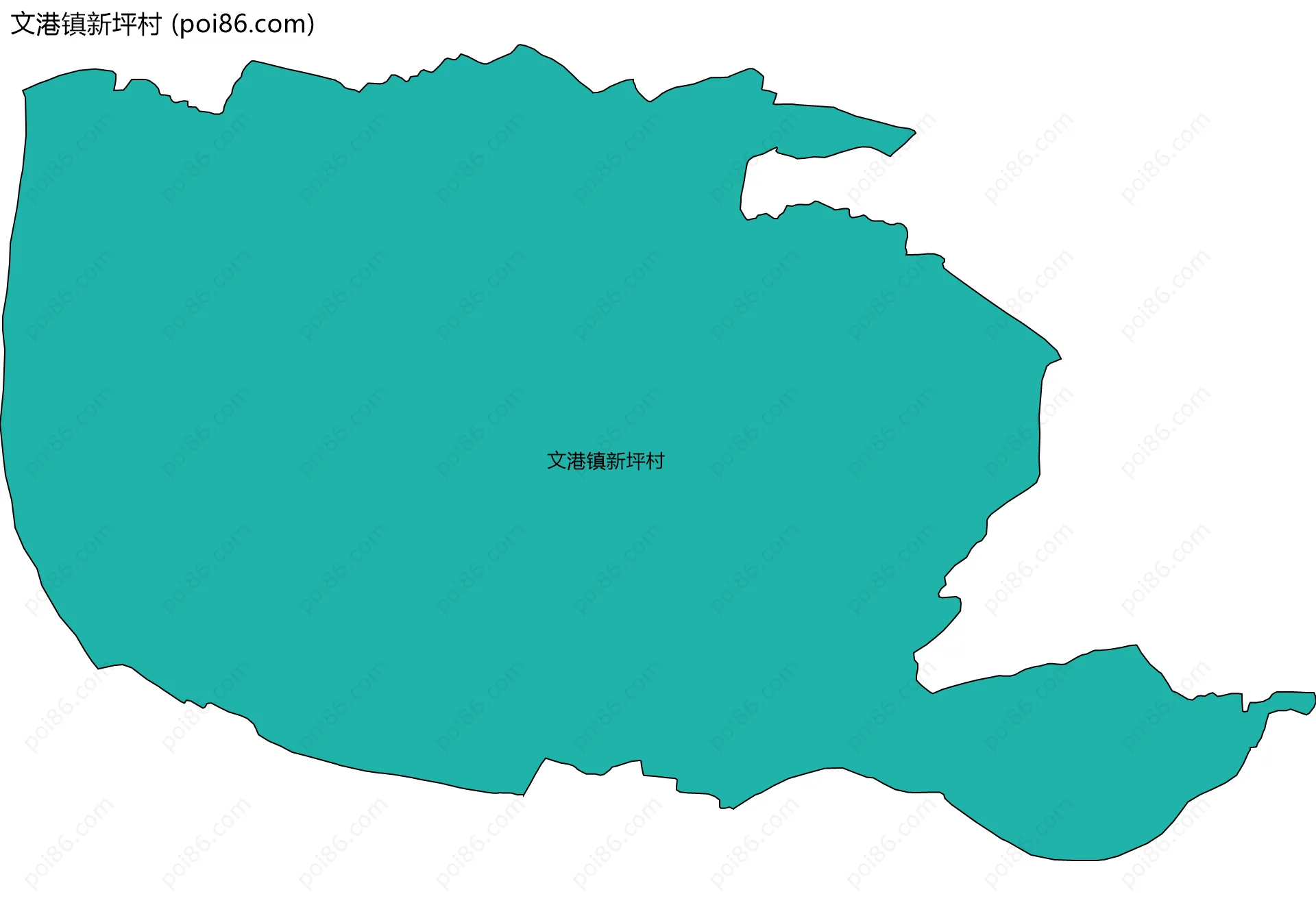 文港镇新坪村边界地图