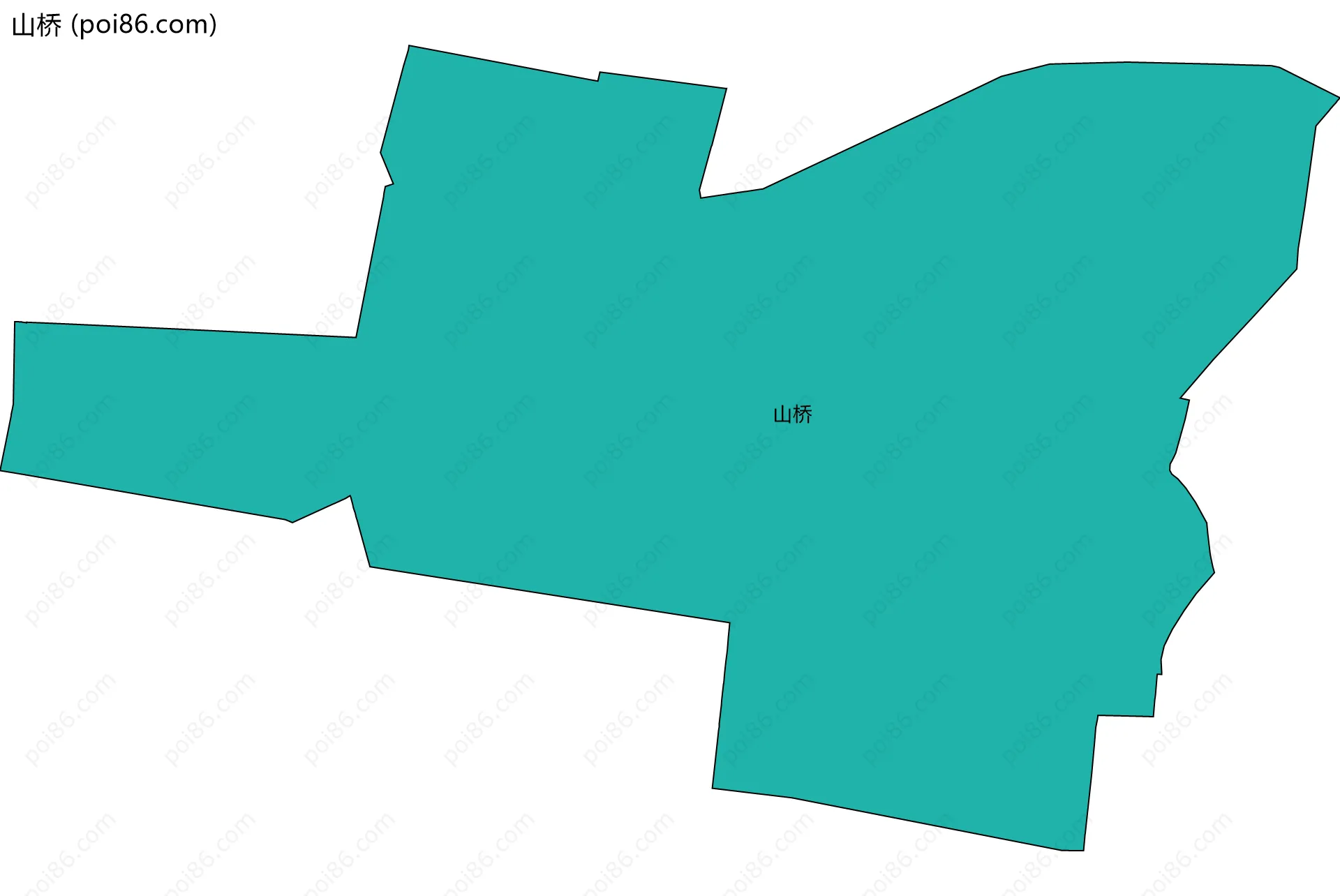 山桥边界地图