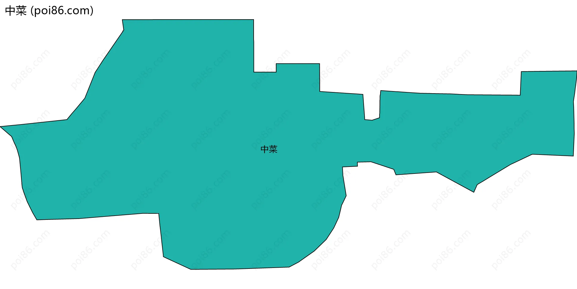 中菜边界地图