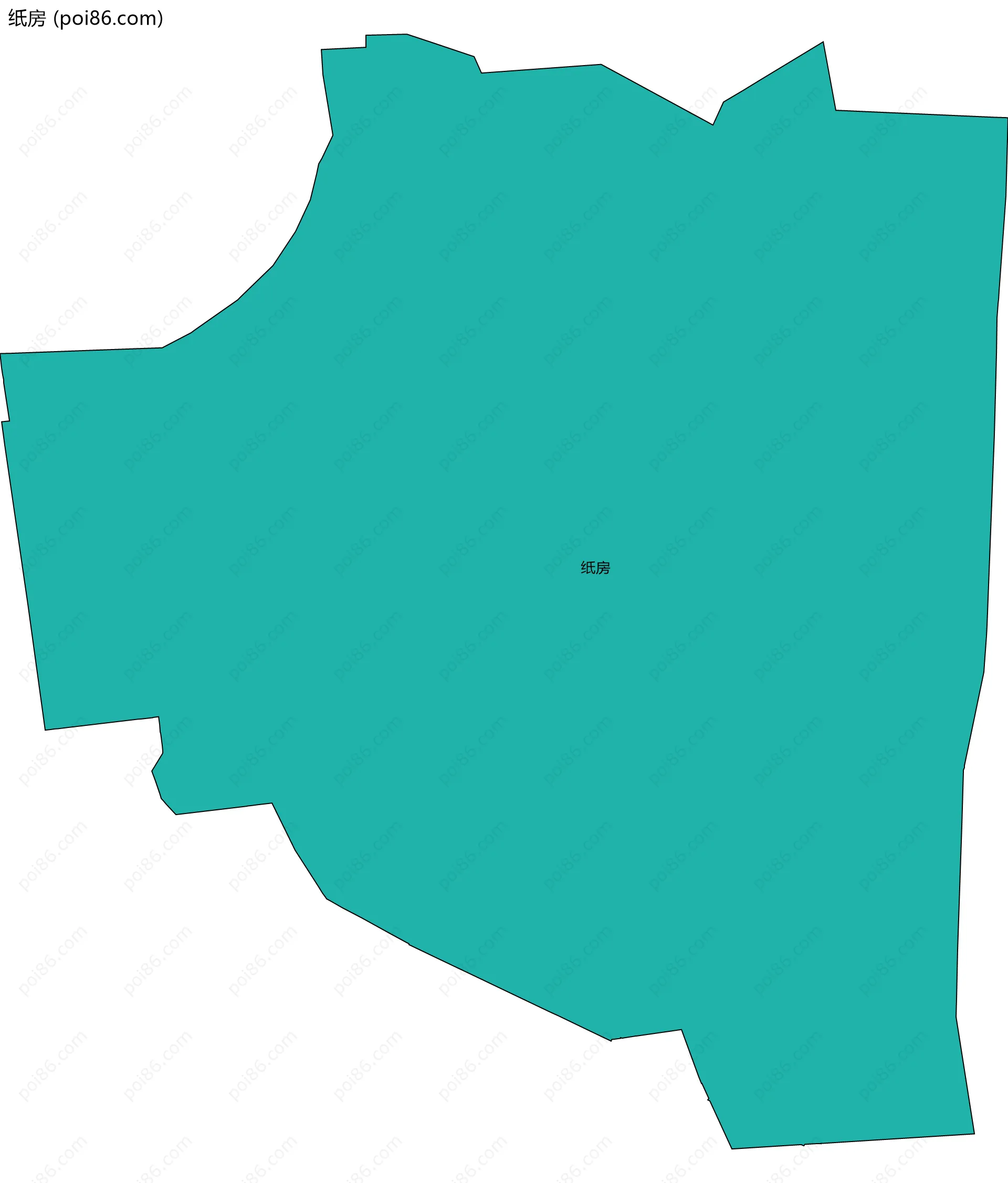 纸房边界地图