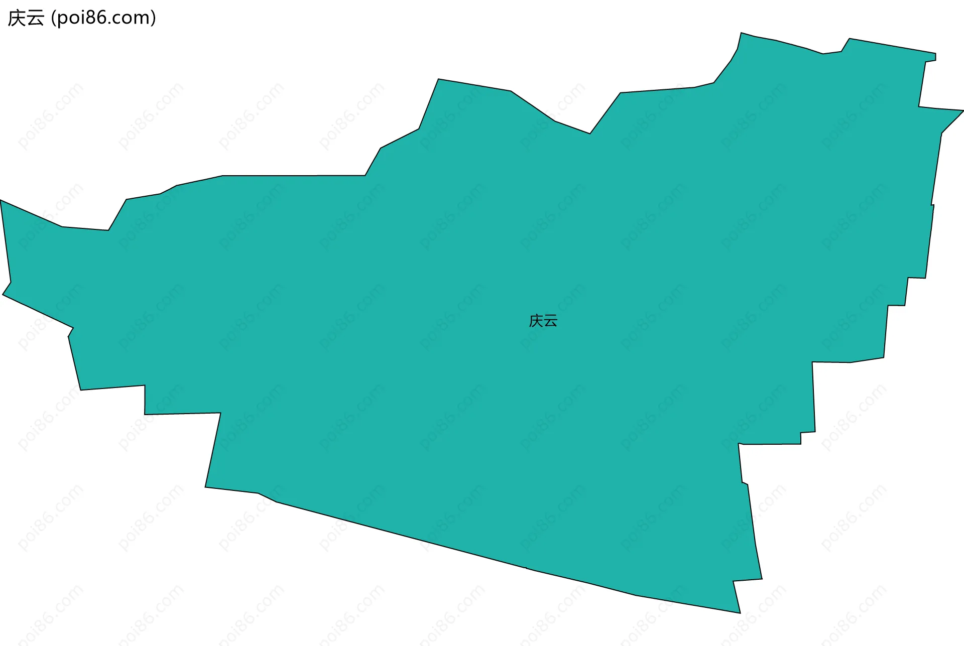 庆云边界地图