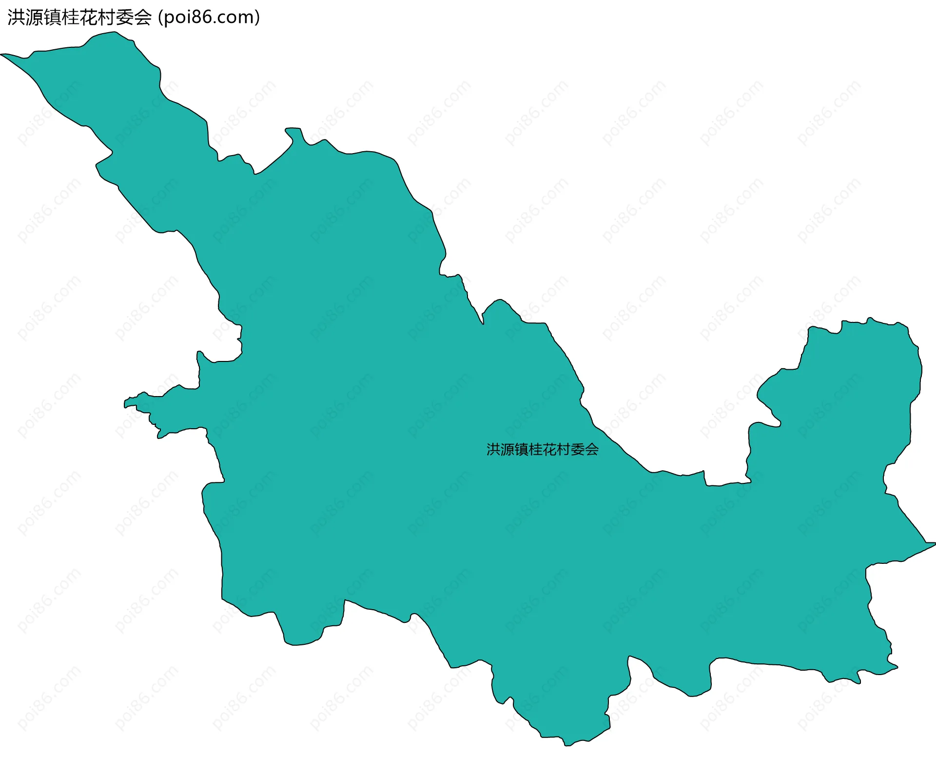 洪源镇桂花村委会边界地图