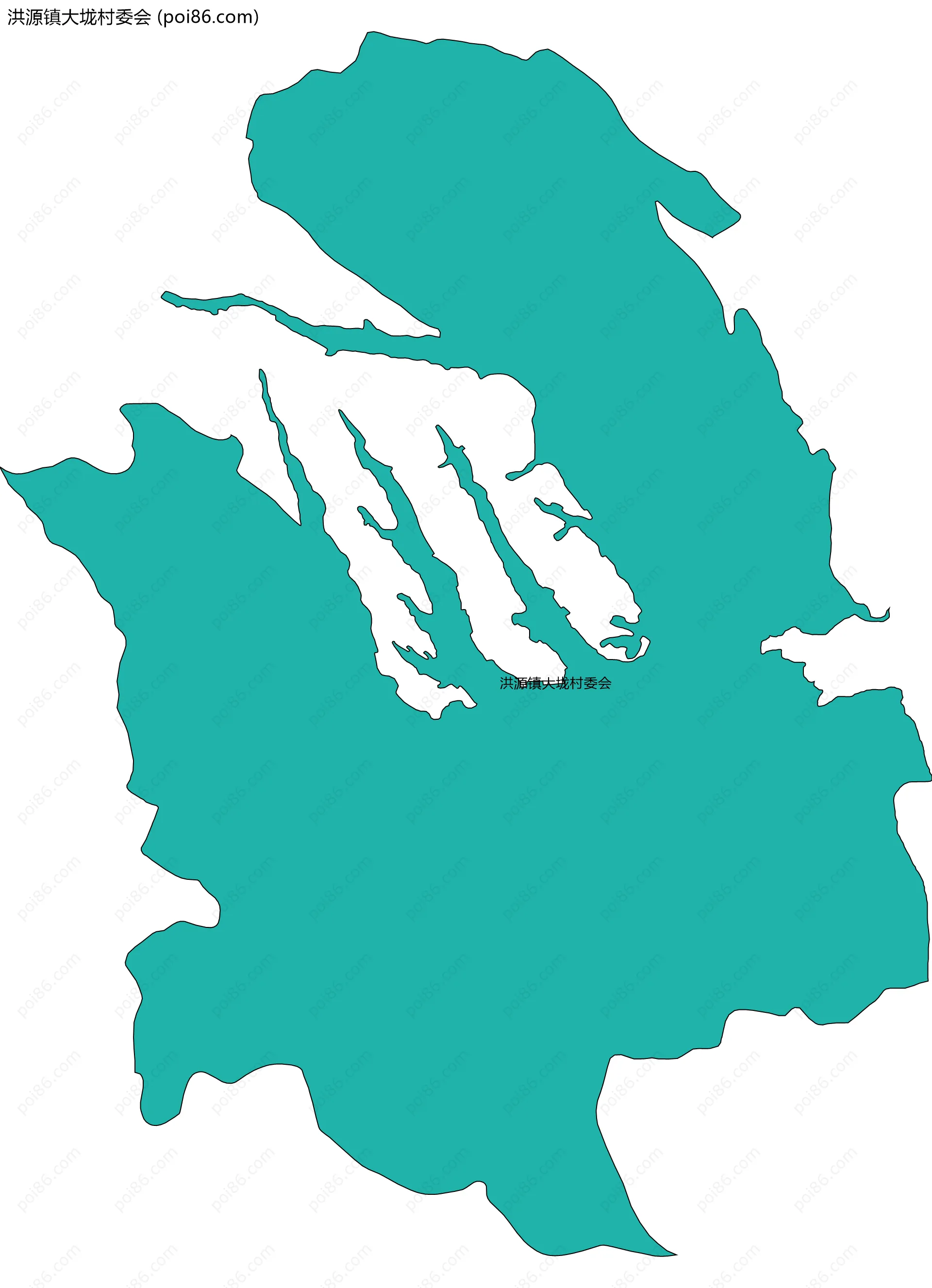 洪源镇大垅村委会边界地图